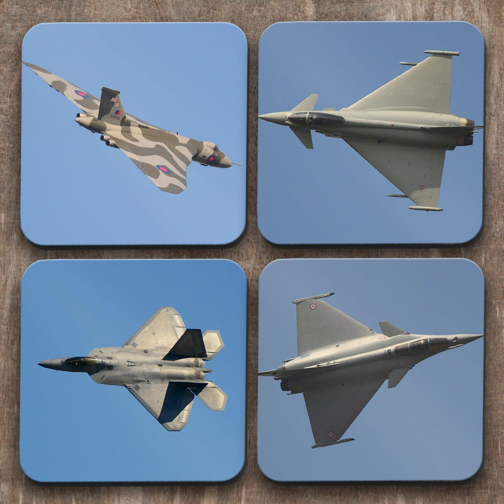 Fighter Jets x 4 Coasters C0034 Cushioned Lap Trays by Yoosh