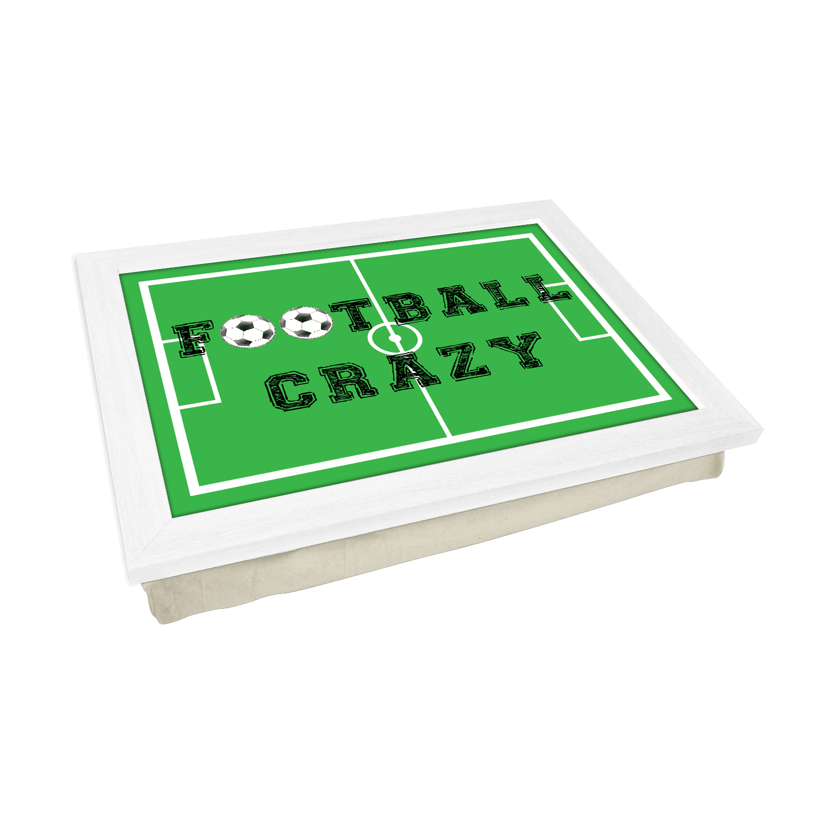 Football Crazy Lap Tray - L654 - Cushioned Lap Trays by Yoosh