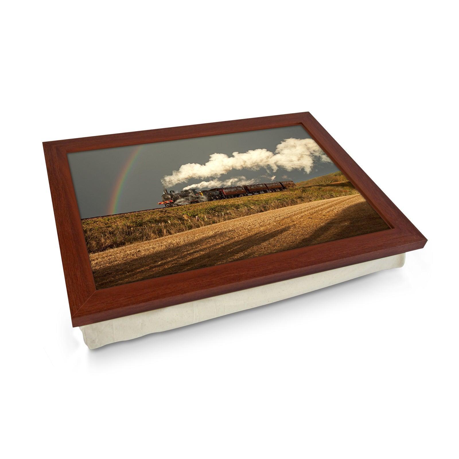 GER Y14 WITH RAINBOW, The North Norfolk Railway Train Lap Tray - JFS00082 Personalised Lap Trays