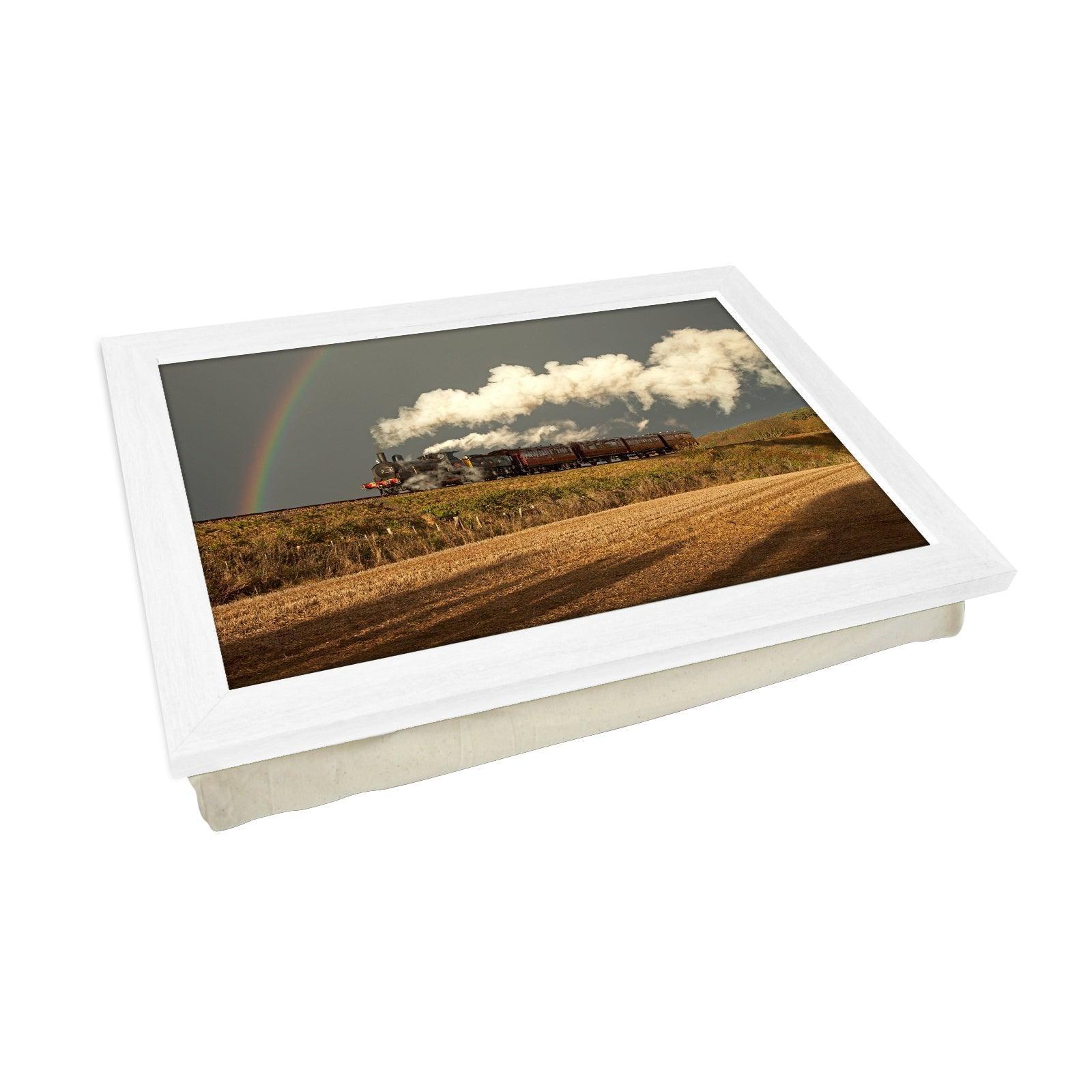 GER Y14 WITH RAINBOW, The North Norfolk Railway Train Lap Tray - JFS00082 Personalised Lap Trays