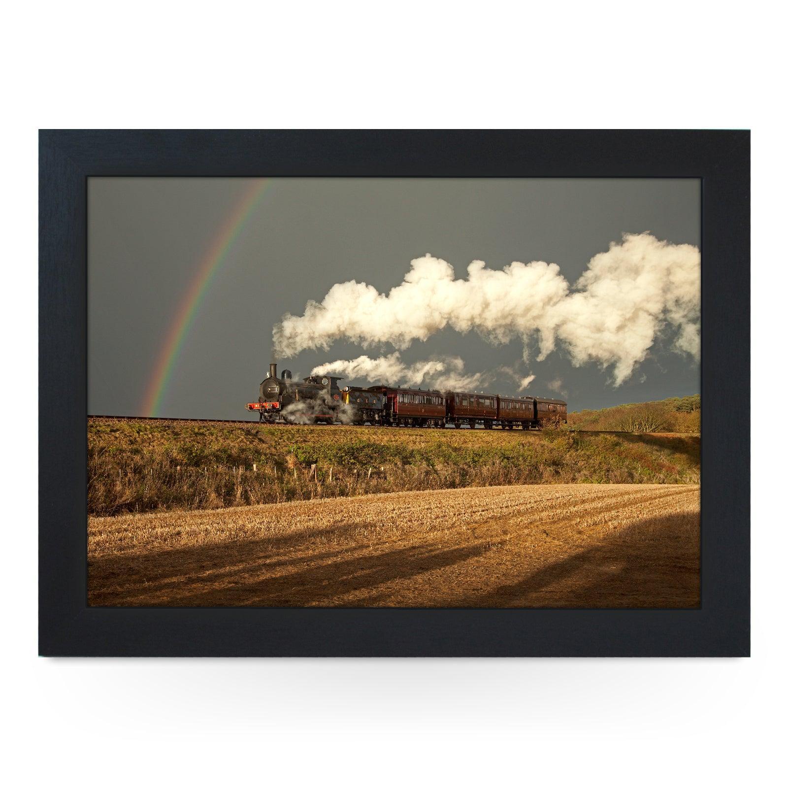 GER Y14 WITH RAINBOW, The North Norfolk Railway Train Lap Tray - JFS00082 Personalised Lap Trays