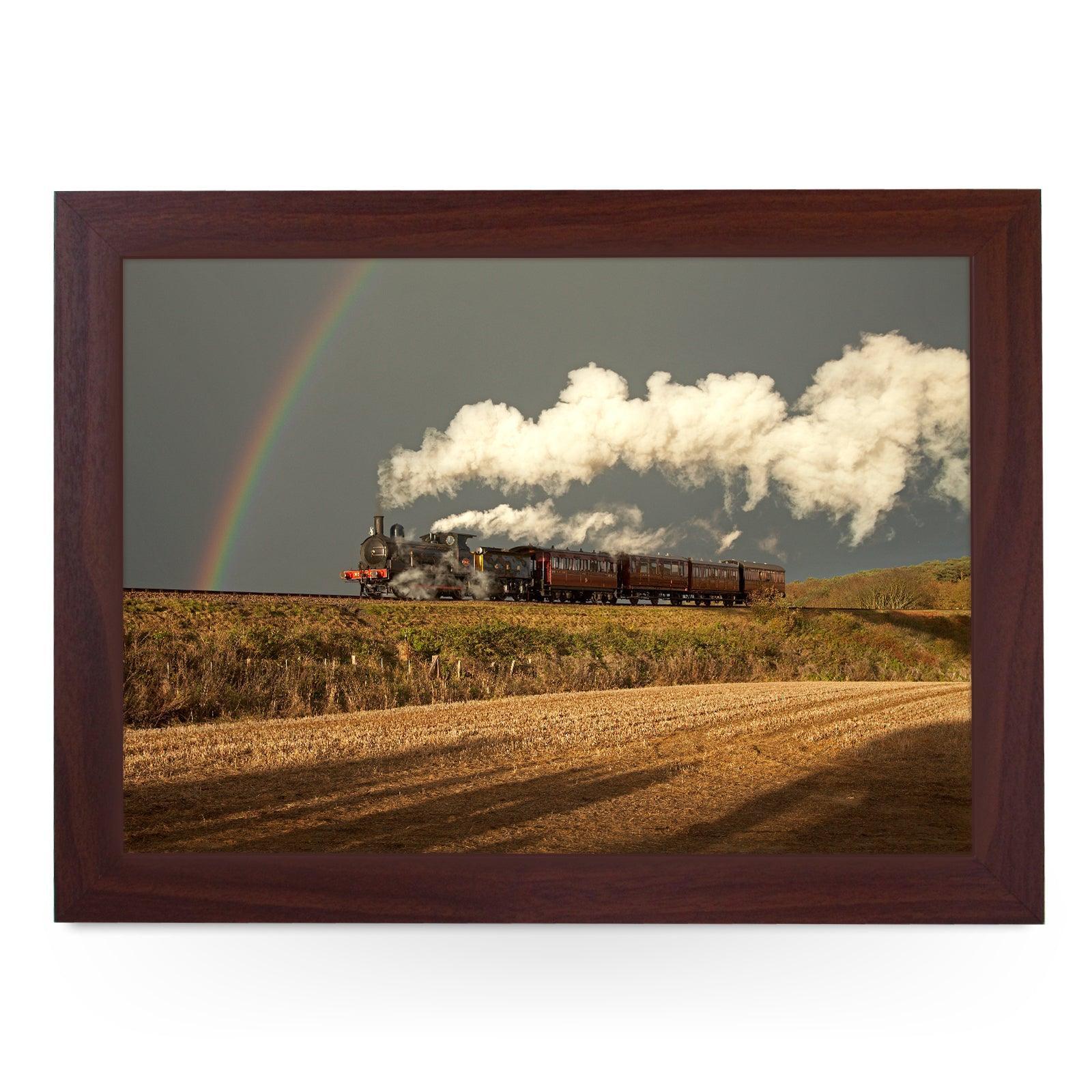 GER Y14 WITH RAINBOW, The North Norfolk Railway Train Lap Tray - JFS00082 Personalised Lap Trays