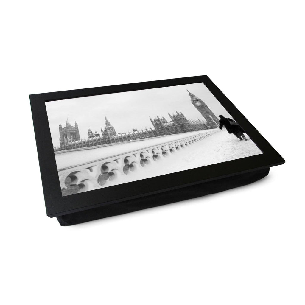 Houses of Parliament in Snow Lap Tray - L0092 Personalised Lap Trays