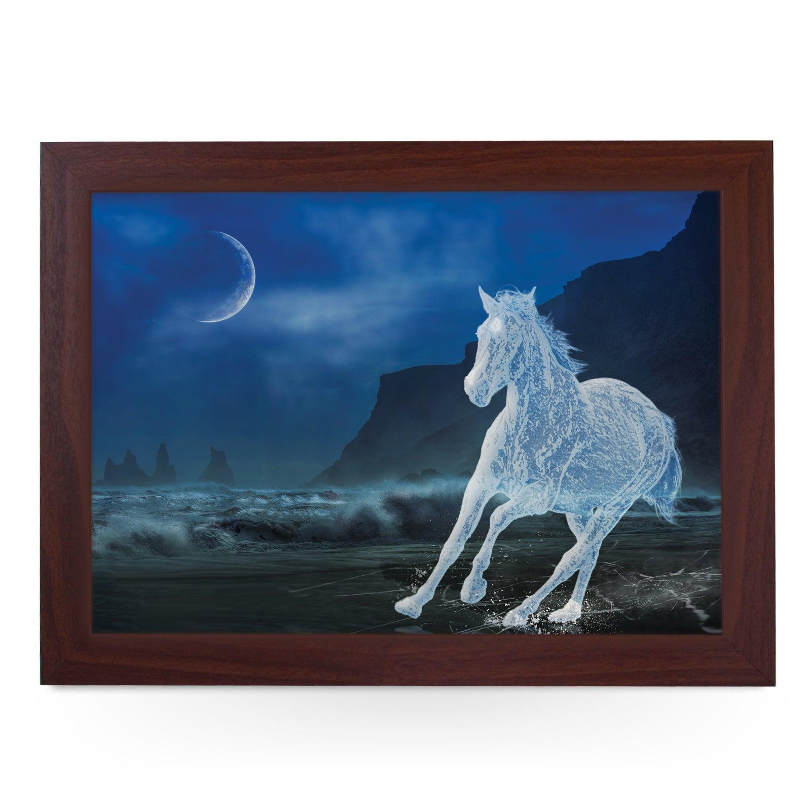 Ice Horse on Beach L806 Personalised Lap Trays