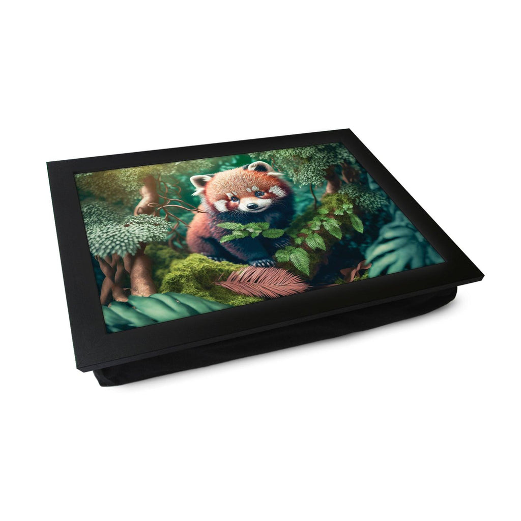 Illustrated Red Panda Lap Tray - L1186 - Cushioned Lap Trays by Yoosh