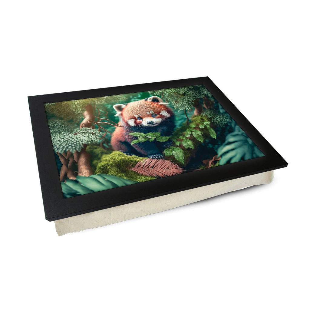 Illustrated Red Panda Lap Tray - L1186 - Cushioned Lap Trays by Yoosh
