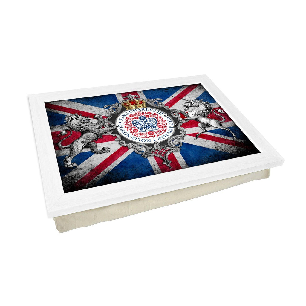 King Charles III Coronation 6/5/23 Lap Tray - L6523 - Cushioned Lap Trays by Yoosh