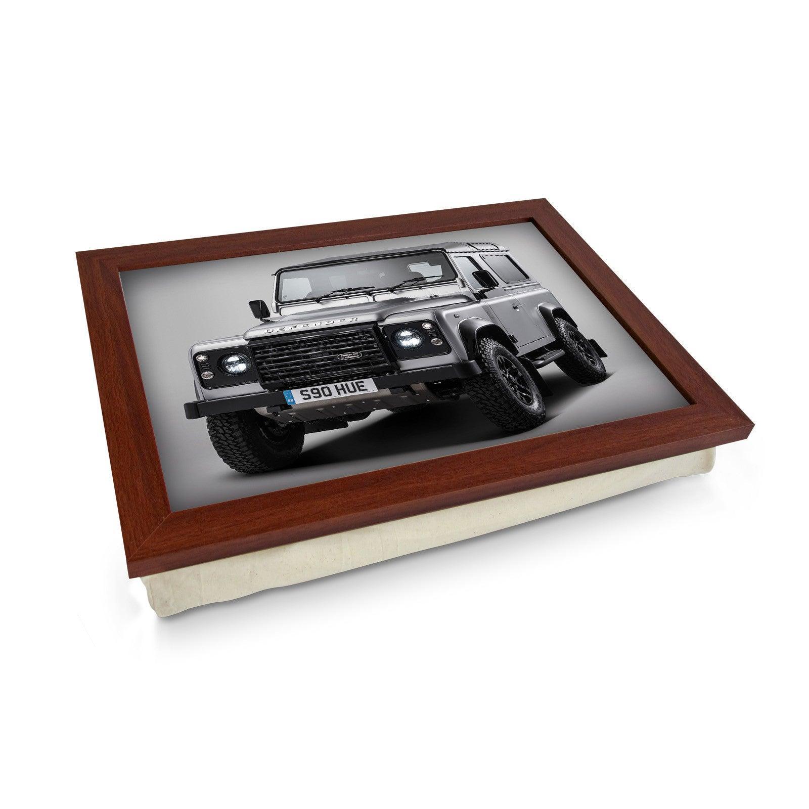Land Rover Defender Silver Lap Tray - L0576 Personalised Lap Trays