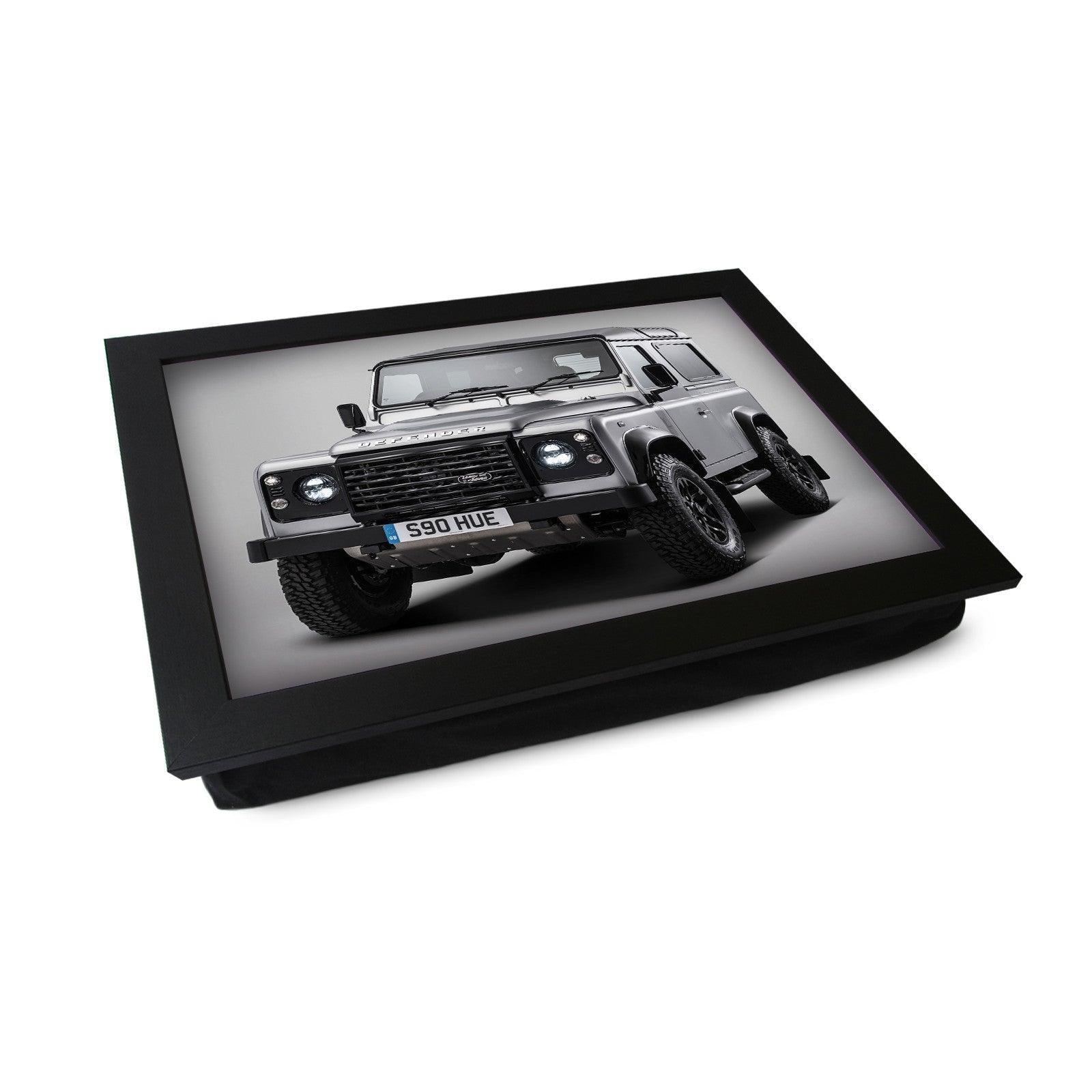 Land Rover Defender Silver Lap Tray - L0576 Personalised Lap Trays