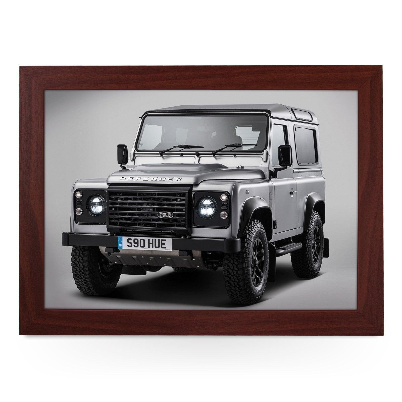 Land Rover Defender Silver Lap Tray - L0576 Personalised Lap Trays