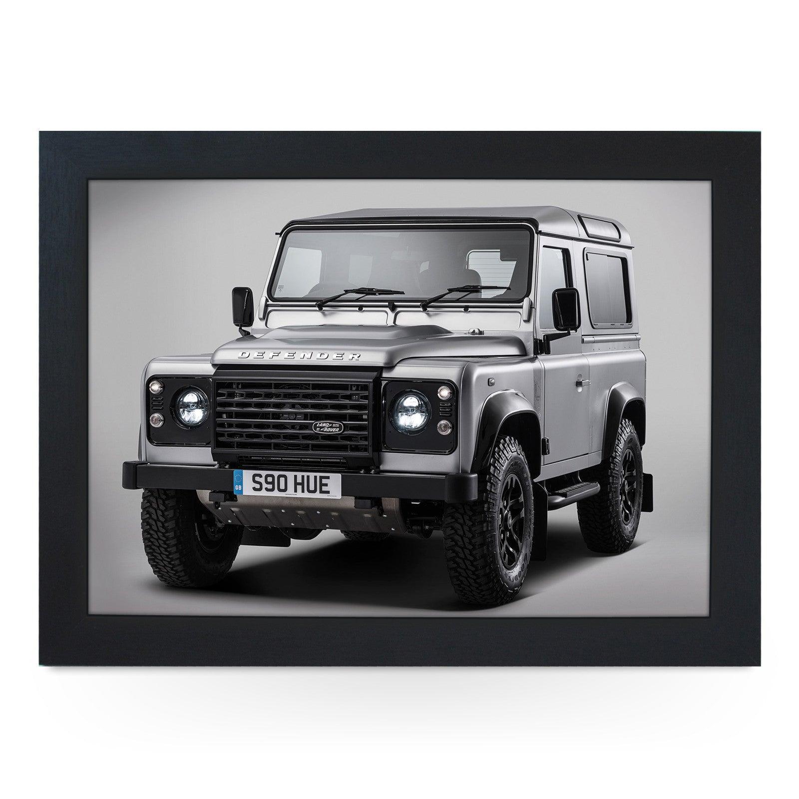 Land Rover Defender Silver Lap Tray - L0576 Personalised Lap Trays