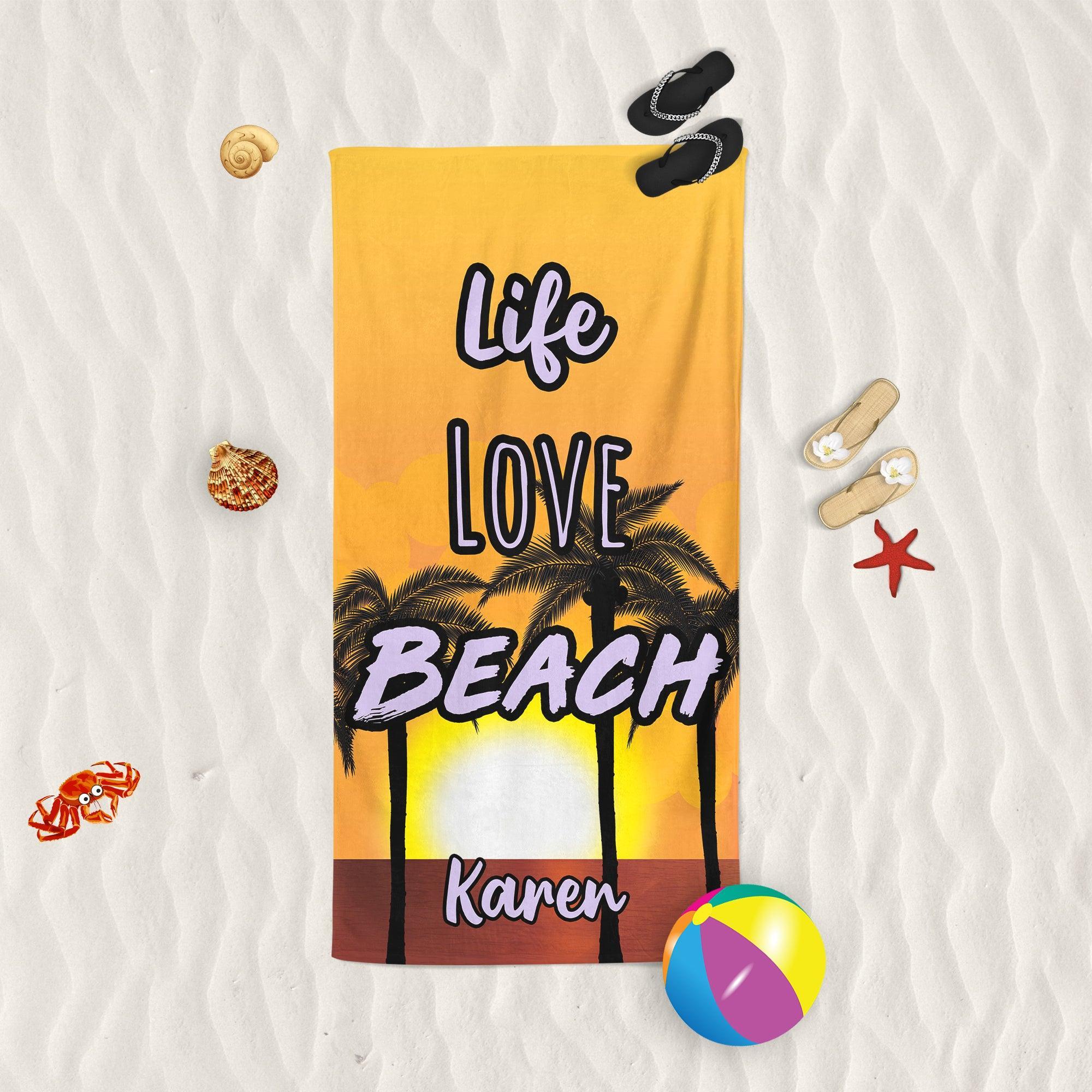 Life Love Beach - Beach Towel Cushioned Lap Trays by Yoosh