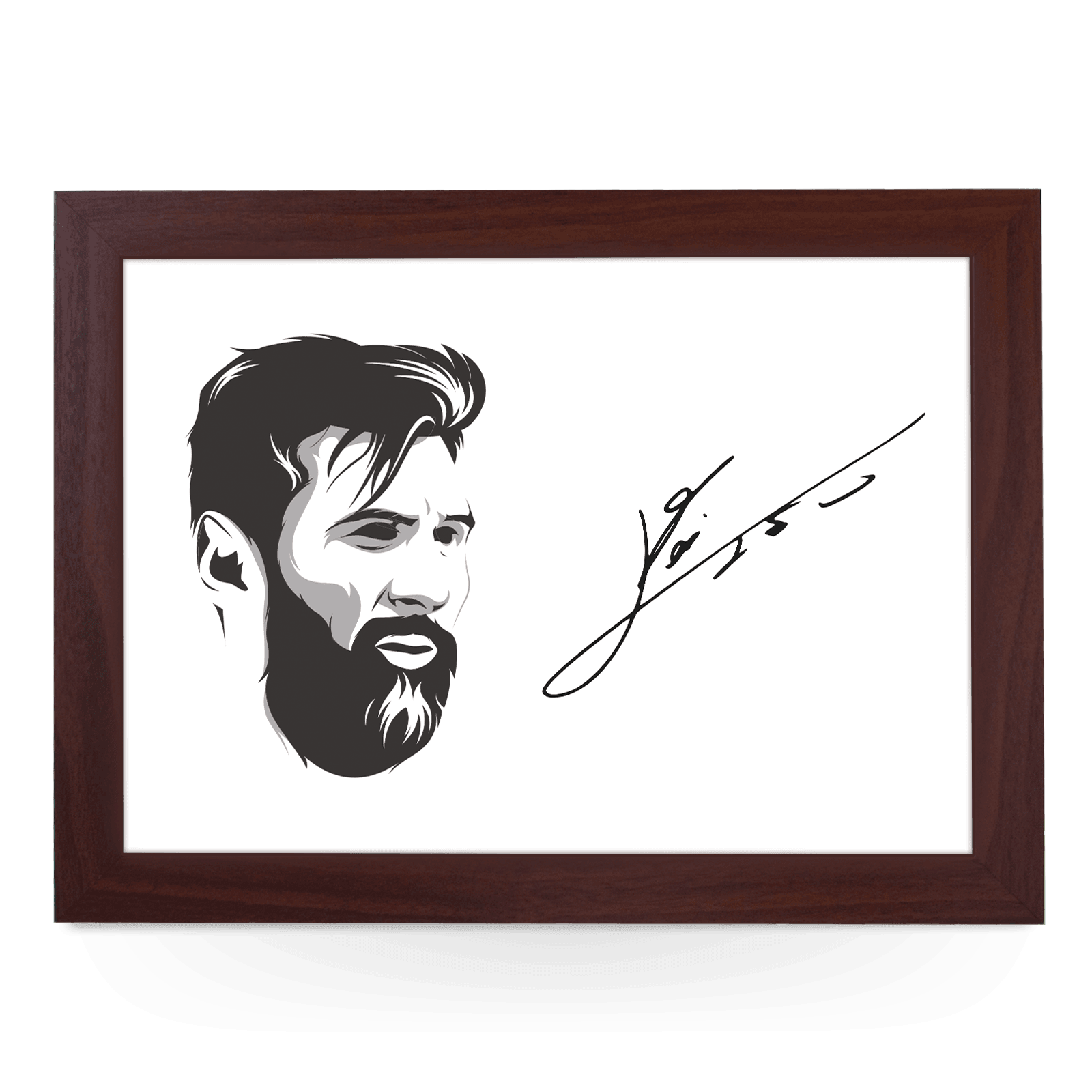 Lionel Messi Printed Signature Football Lap Tray - L653 - Cushioned Lap Trays by Yoosh
