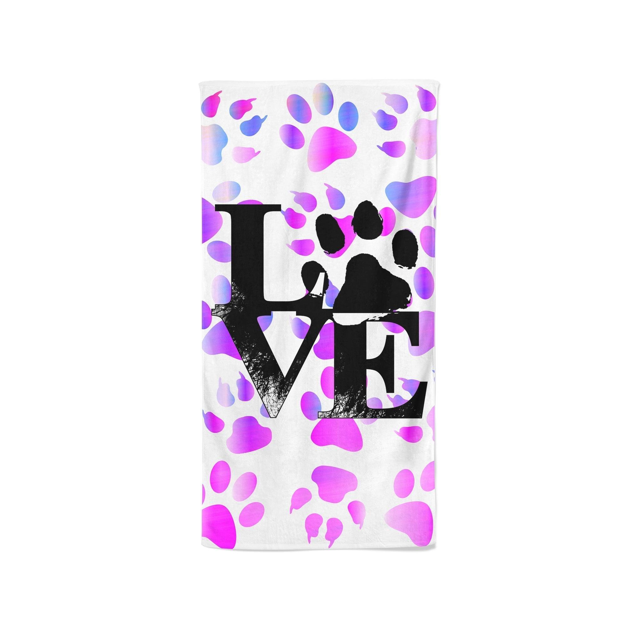 LOVE Dog Paw - Beach Towel Cushioned Lap Trays by Yoosh