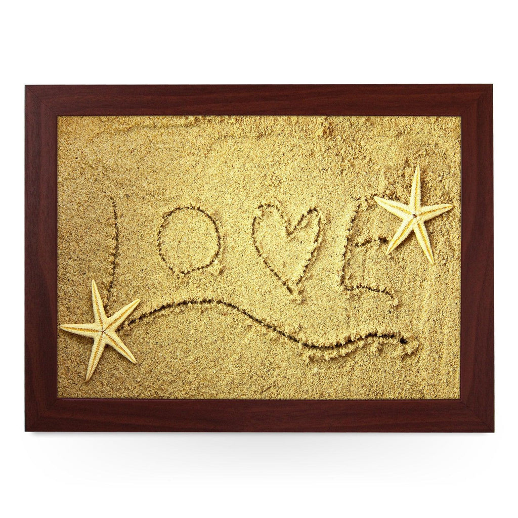 Love Written in Sand Lap Tray -L0231 Personalised Lap Trays