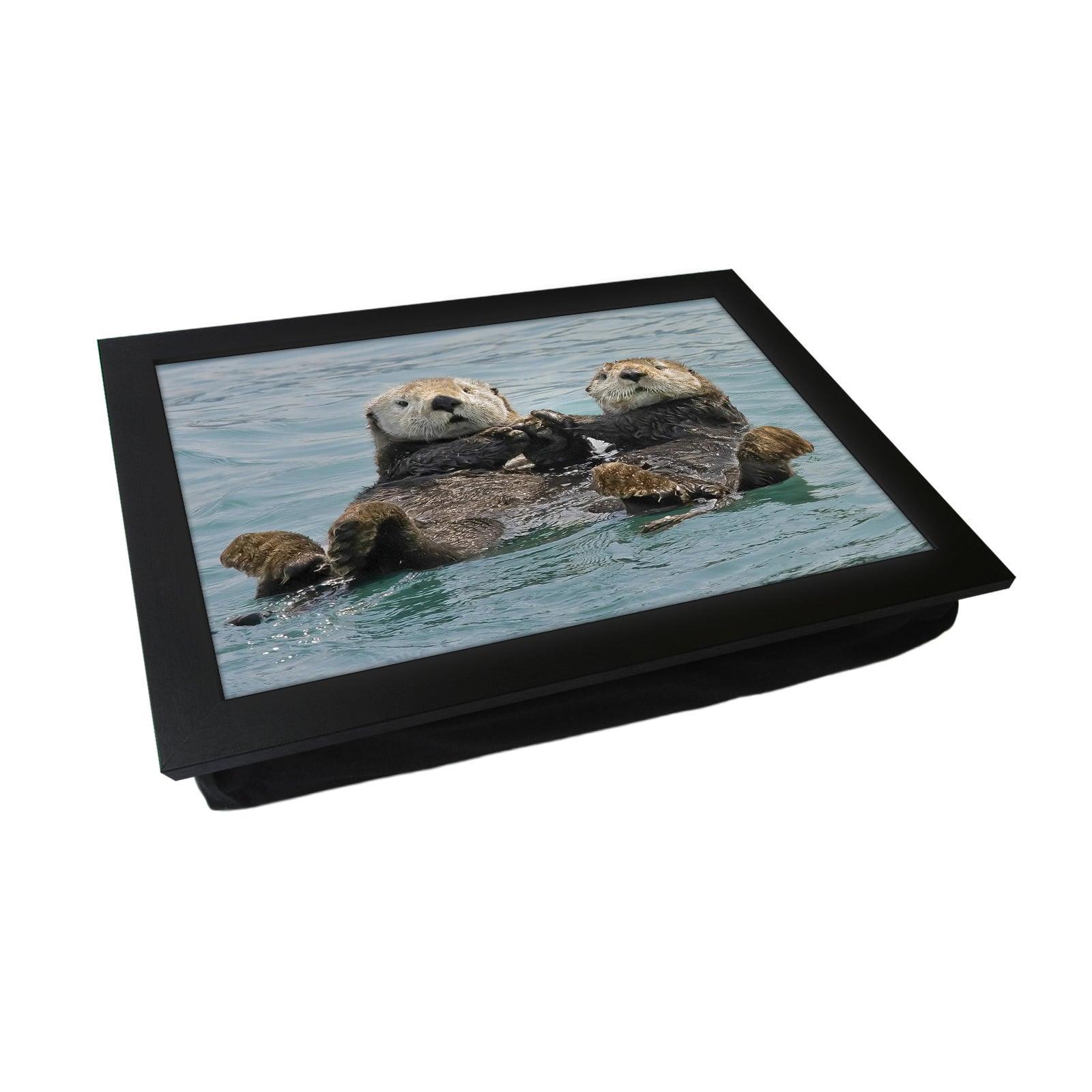 Otters Swimming Lap Tray - L1194 - Cushioned Lap Trays by Yoosh