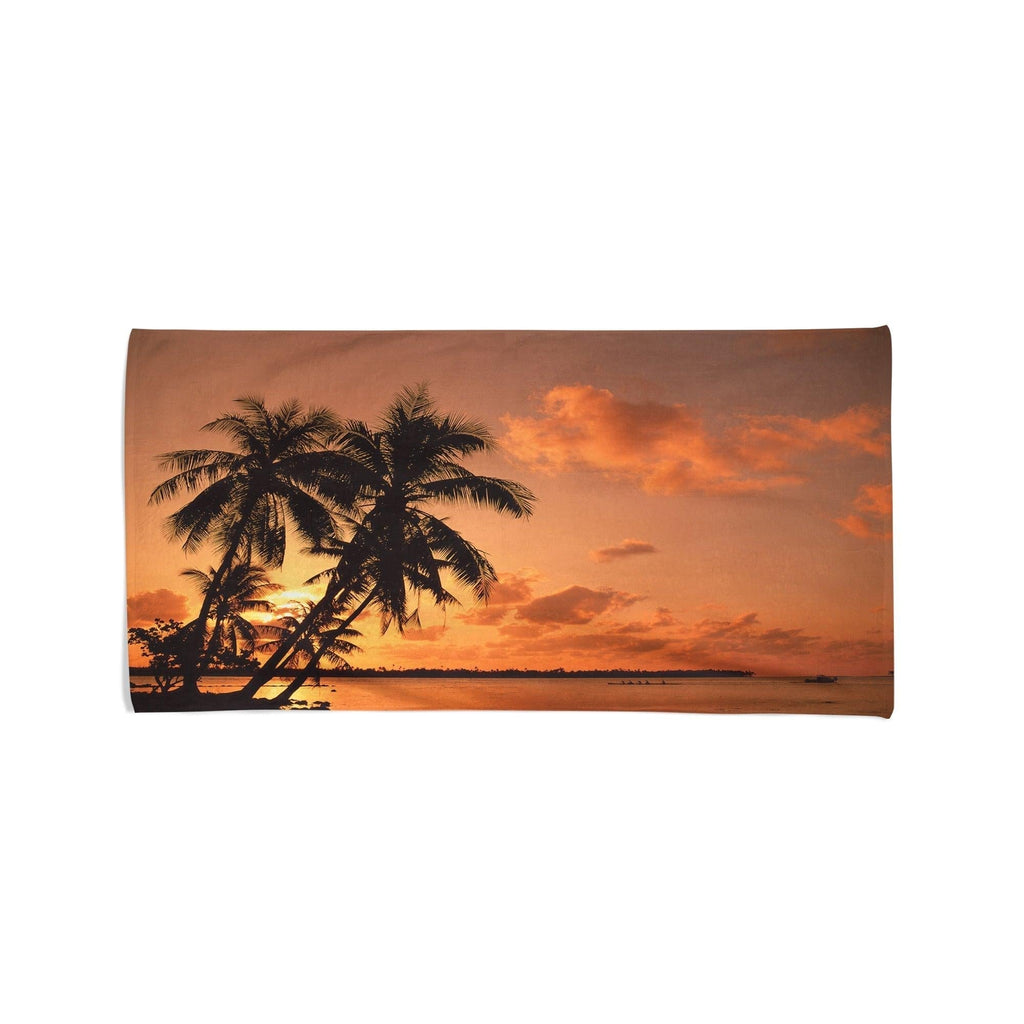 Palm Trees Silhouette - Beach Towel Cushioned Lap Trays by Yoosh