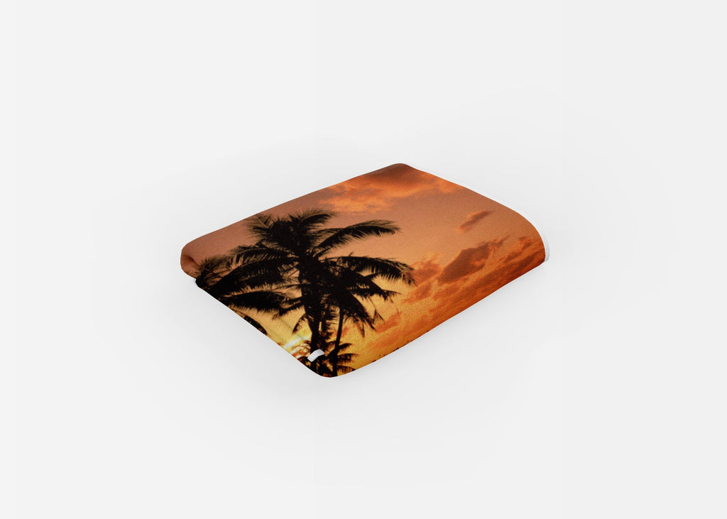 Palm Trees Silhouette - Beach Towel Cushioned Lap Trays by Yoosh