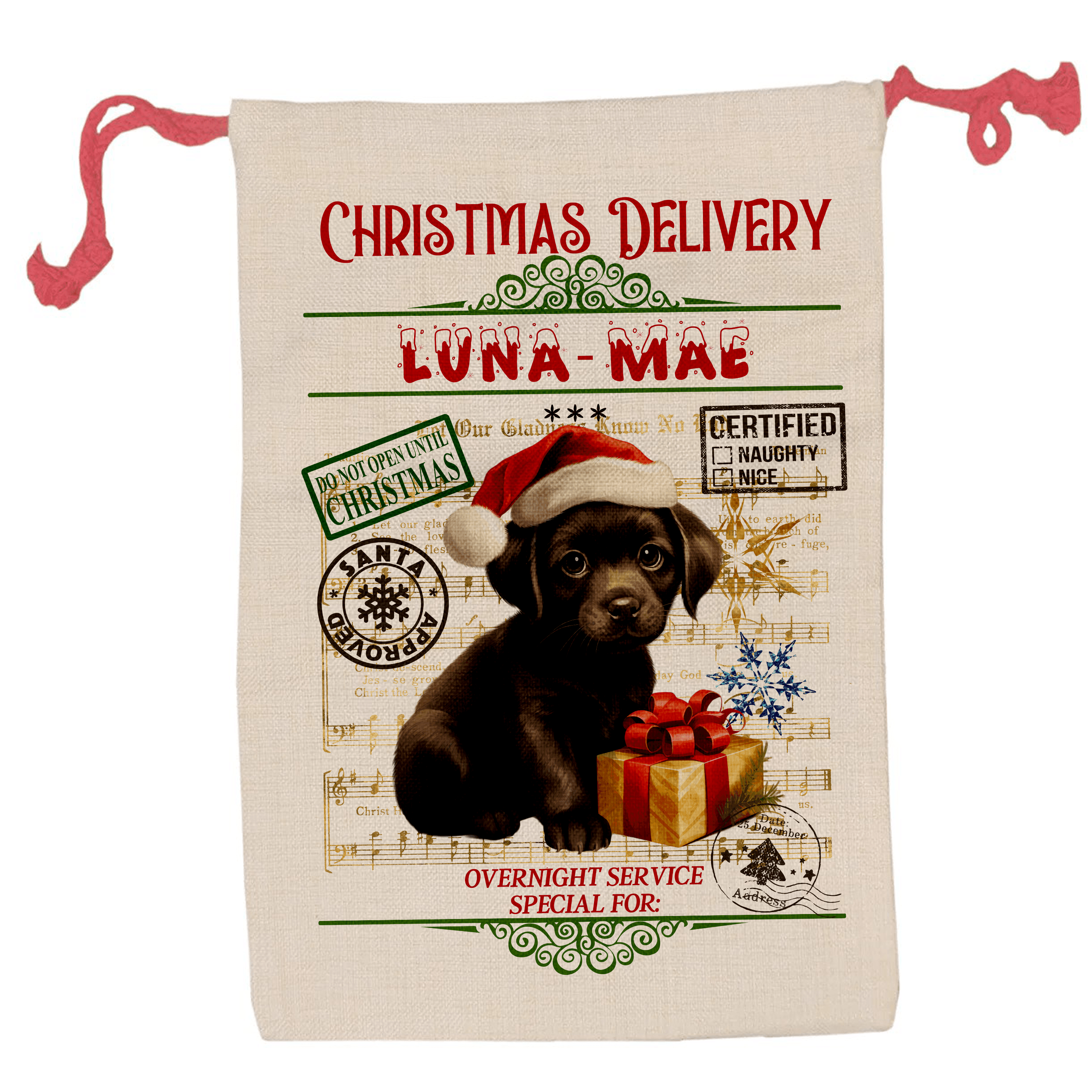 Personalised Christmas Drawstring Sack - Yoosh