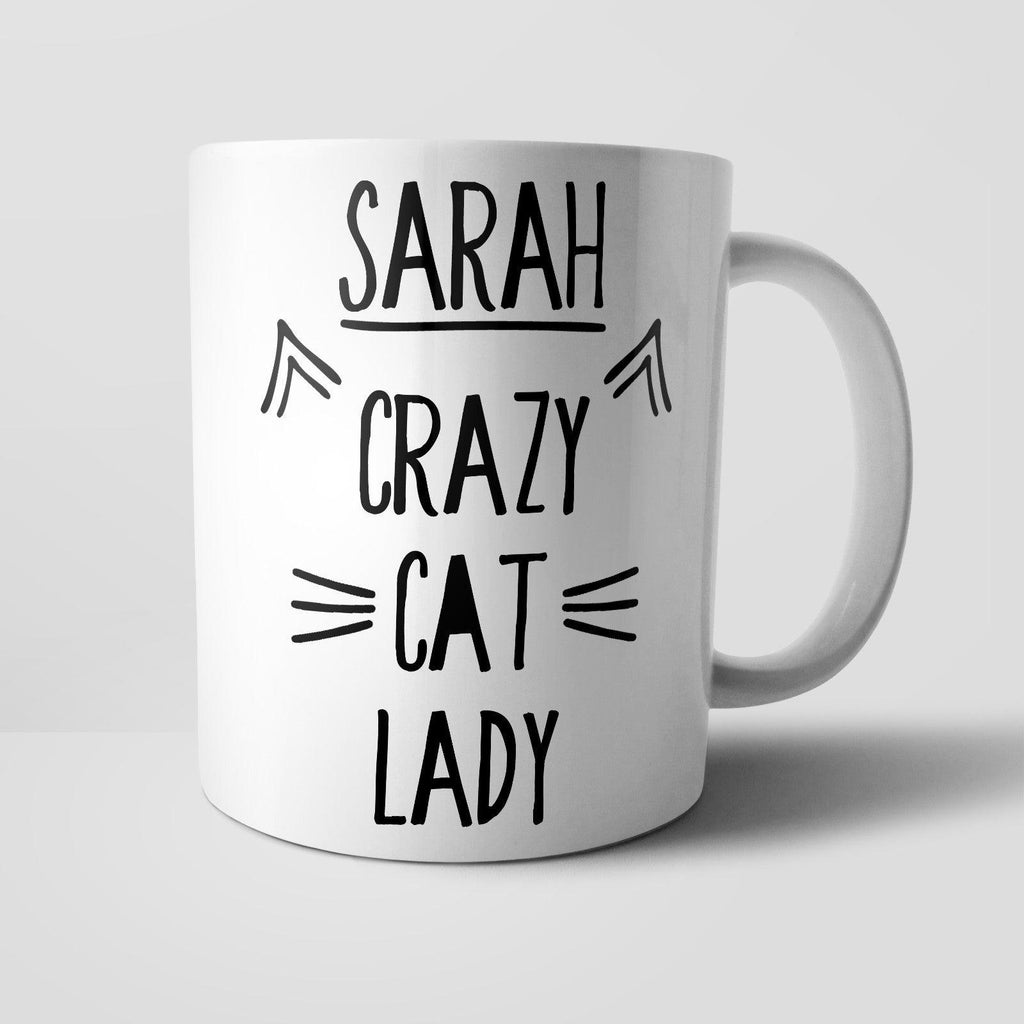 Personalised Crazy Cat Lady Mug - M014 Yoosh