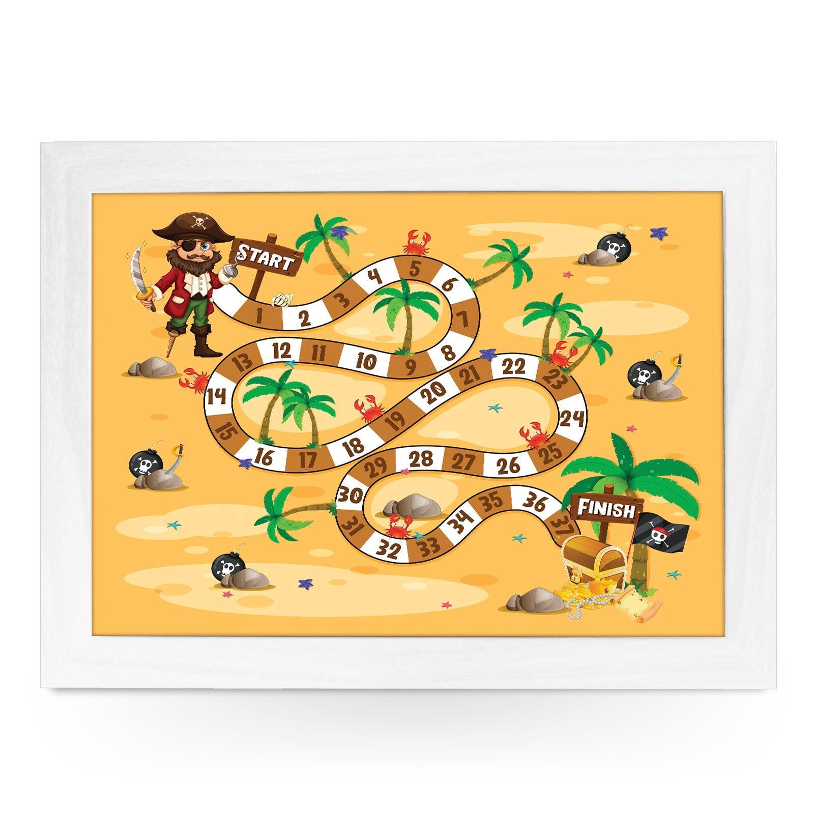 Pirates Race Kids Game Lap Tray - L1039 - Cushioned Lap Trays by Yoosh