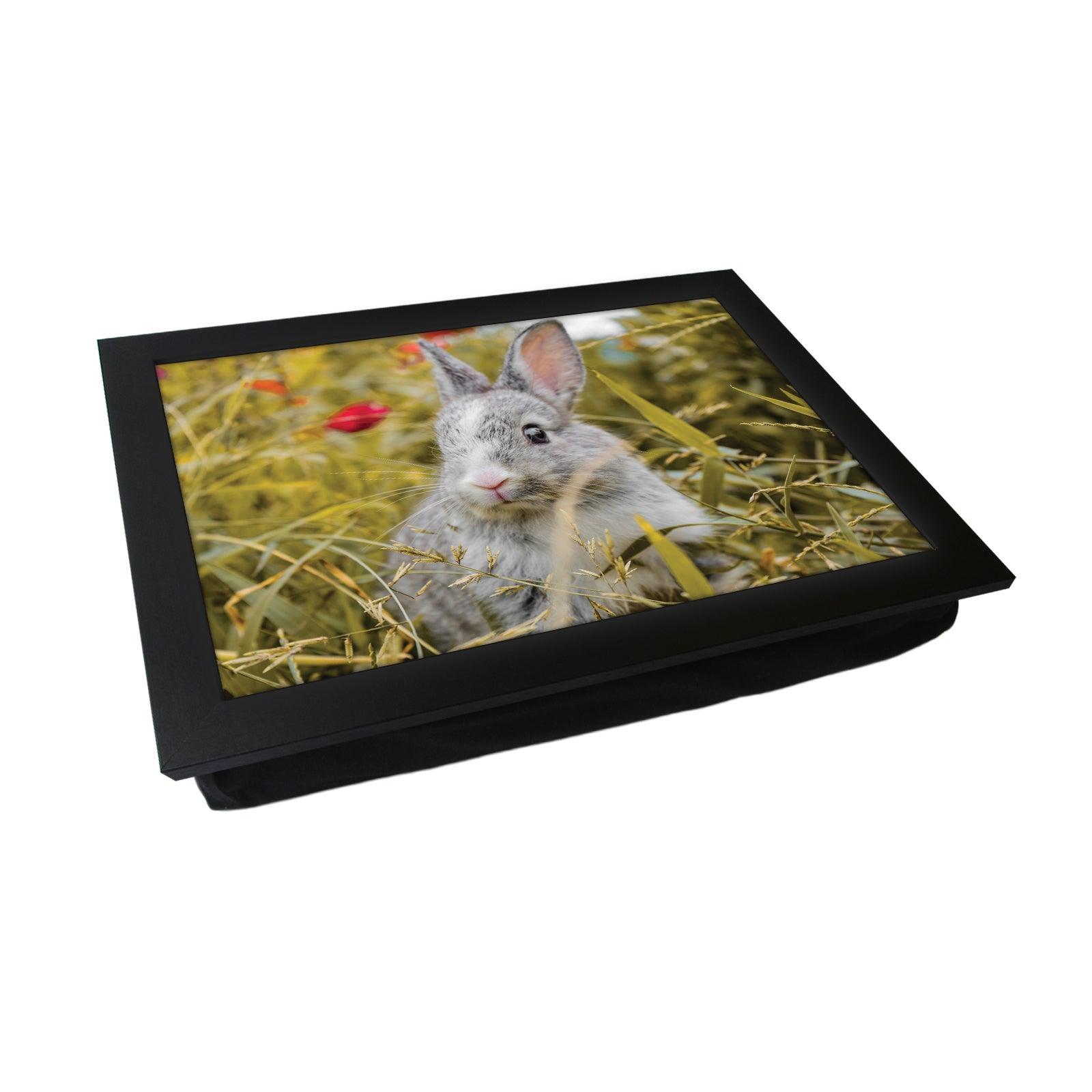 Rabbit In The Grass Lap Tray - L1195 - Cushioned Lap Trays by Yoosh