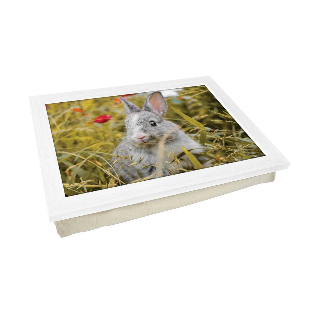 Rabbit In The Grass Lap Tray - L1195 - Cushioned Lap Trays by Yoosh