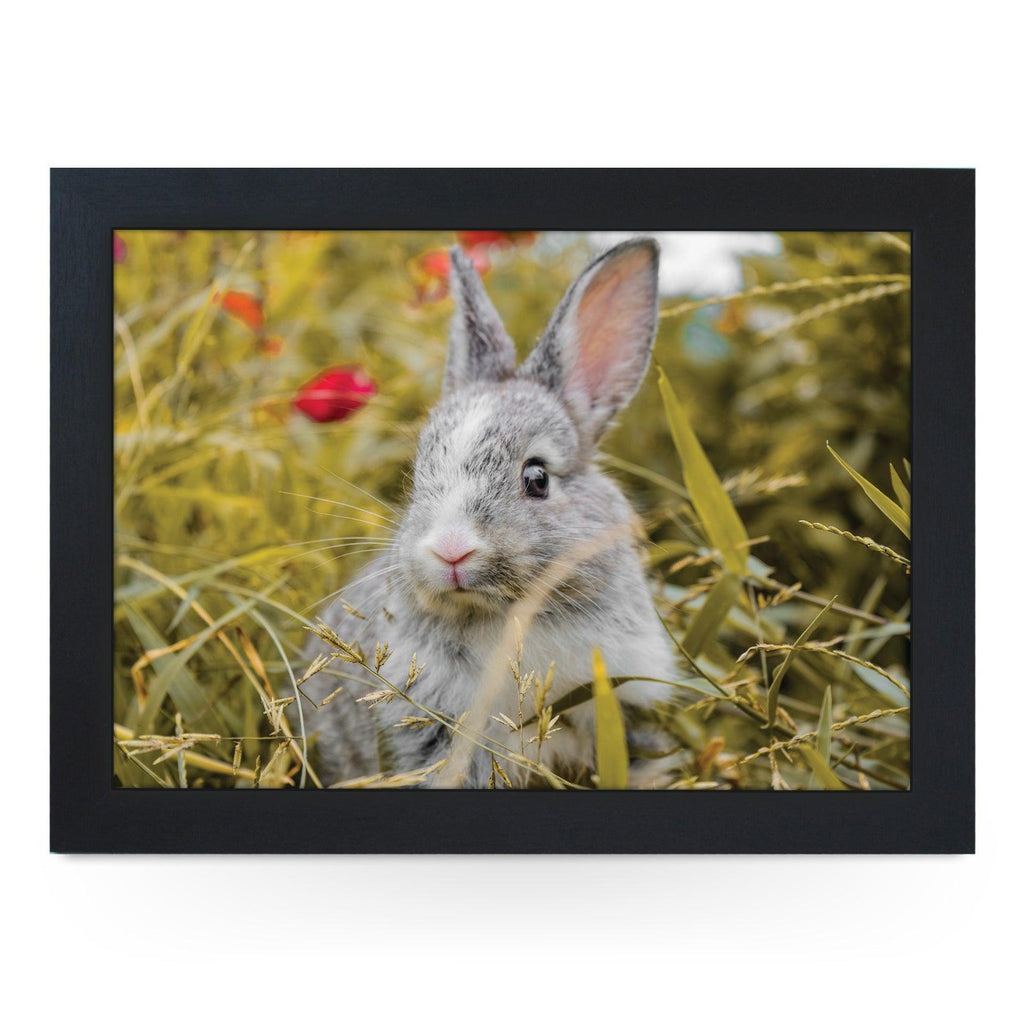 Rabbit In The Grass Lap Tray - L1195 - Cushioned Lap Trays by Yoosh