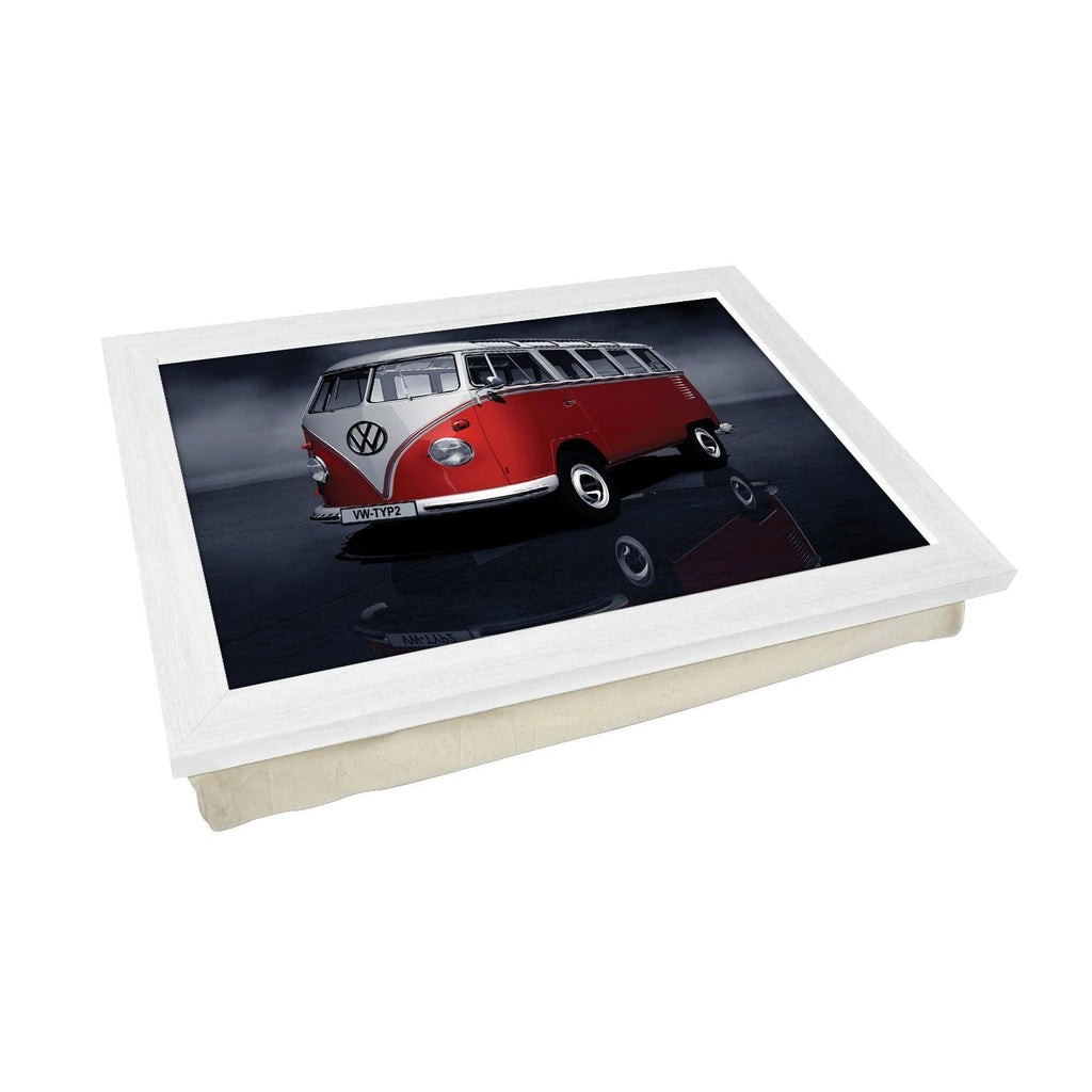 Red VW Campervan - L0067 Personalised Lap Trays