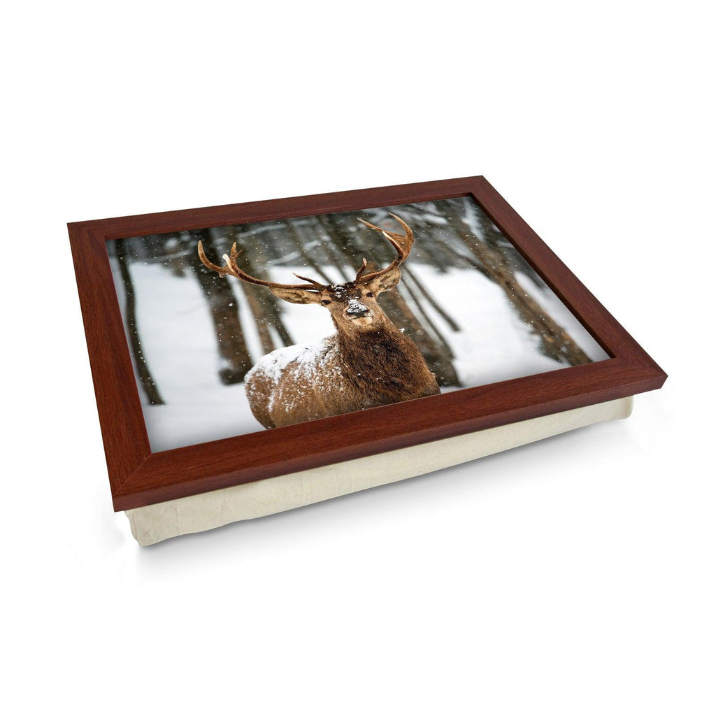 Reindeer In The Snow Lap Tray - L0572 Personalised Lap Trays