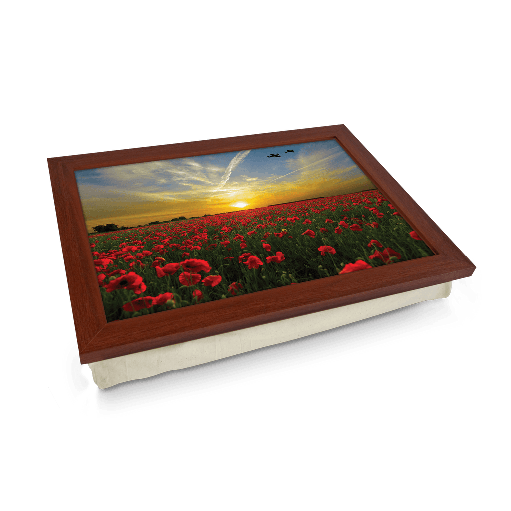 Remembrance Poppy Field Lap Tray - L612 - Cushioned Lap Trays by Yoosh