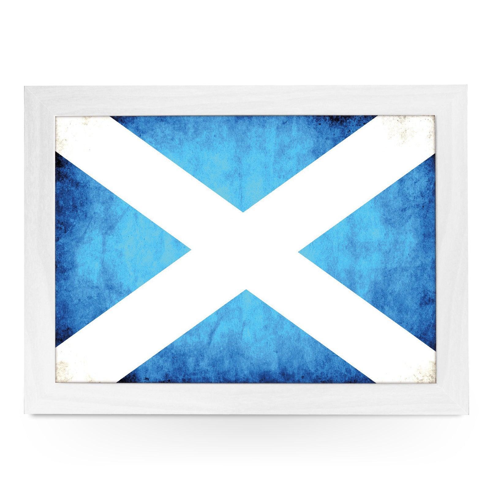 Scottish Flag Grunge Lap Tray - L0239 Personalised Lap Trays