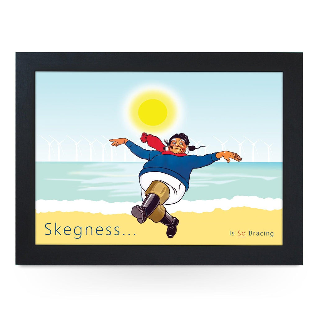 Skegness... Is So Bracing Jolly Fisherman Lap Tray - Skegness Design 4 - Cushioned Lap Trays by Yoosh