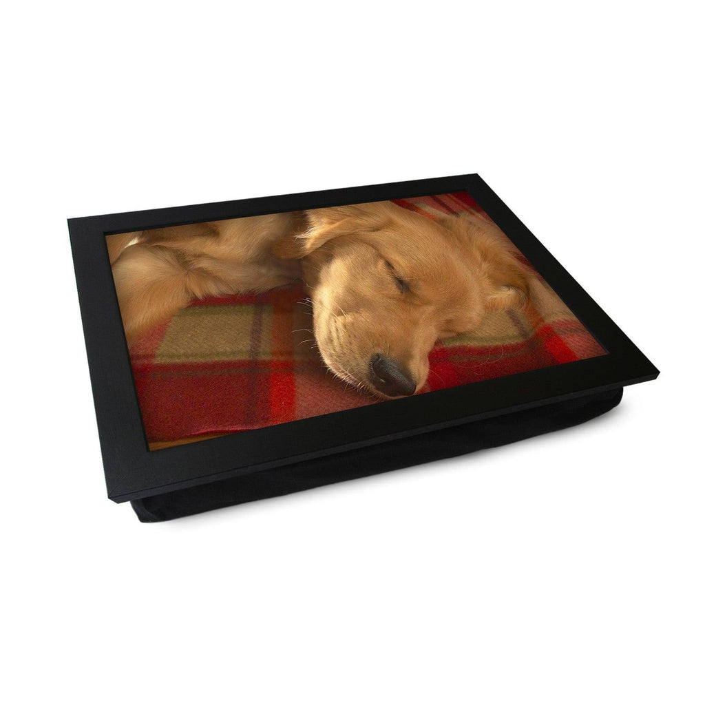 Sleeping Golden Retriever Lap Tray - L0041 Personalised Lap Trays