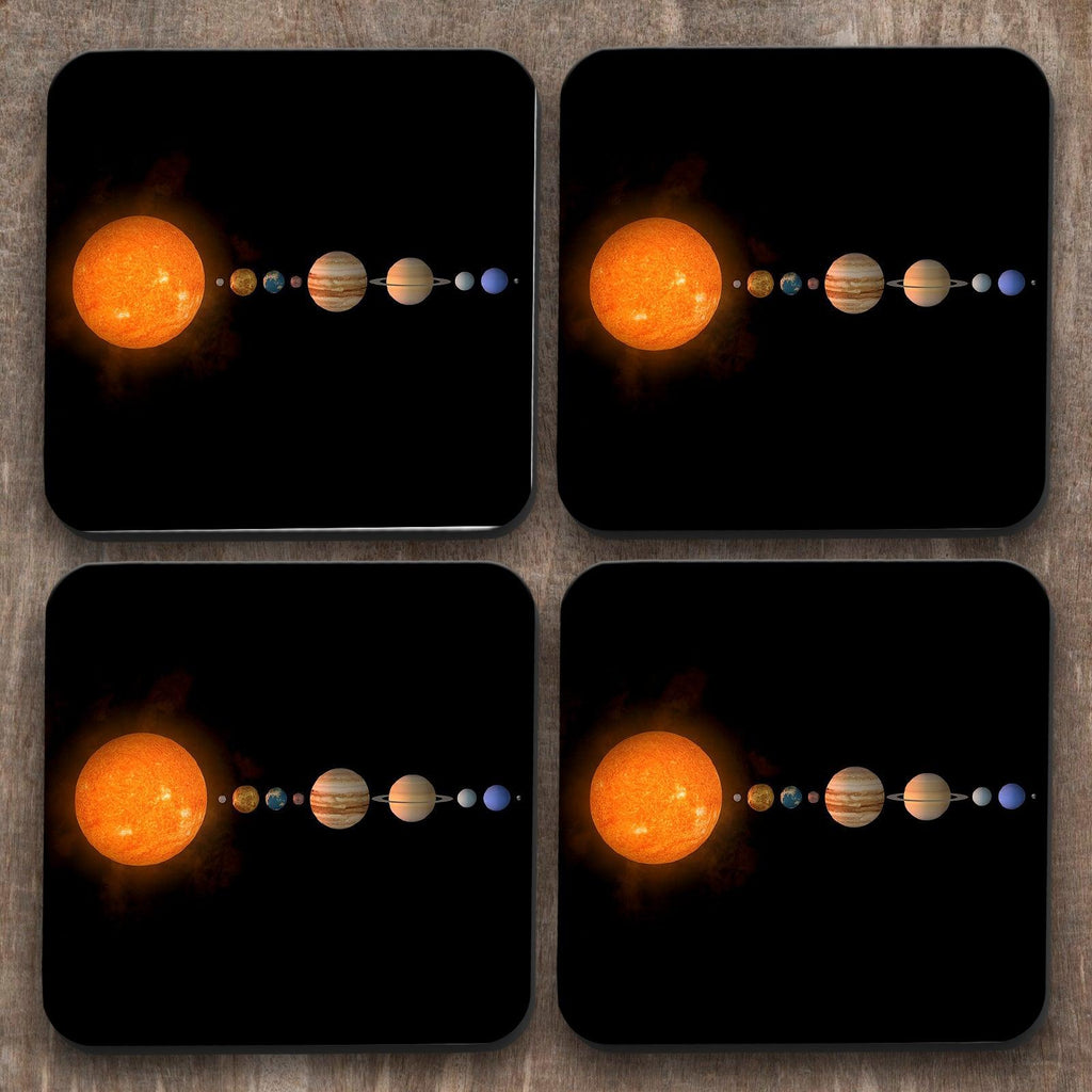 Solar System x 4 Coasters C0045 Cushioned Lap Trays by Yoosh