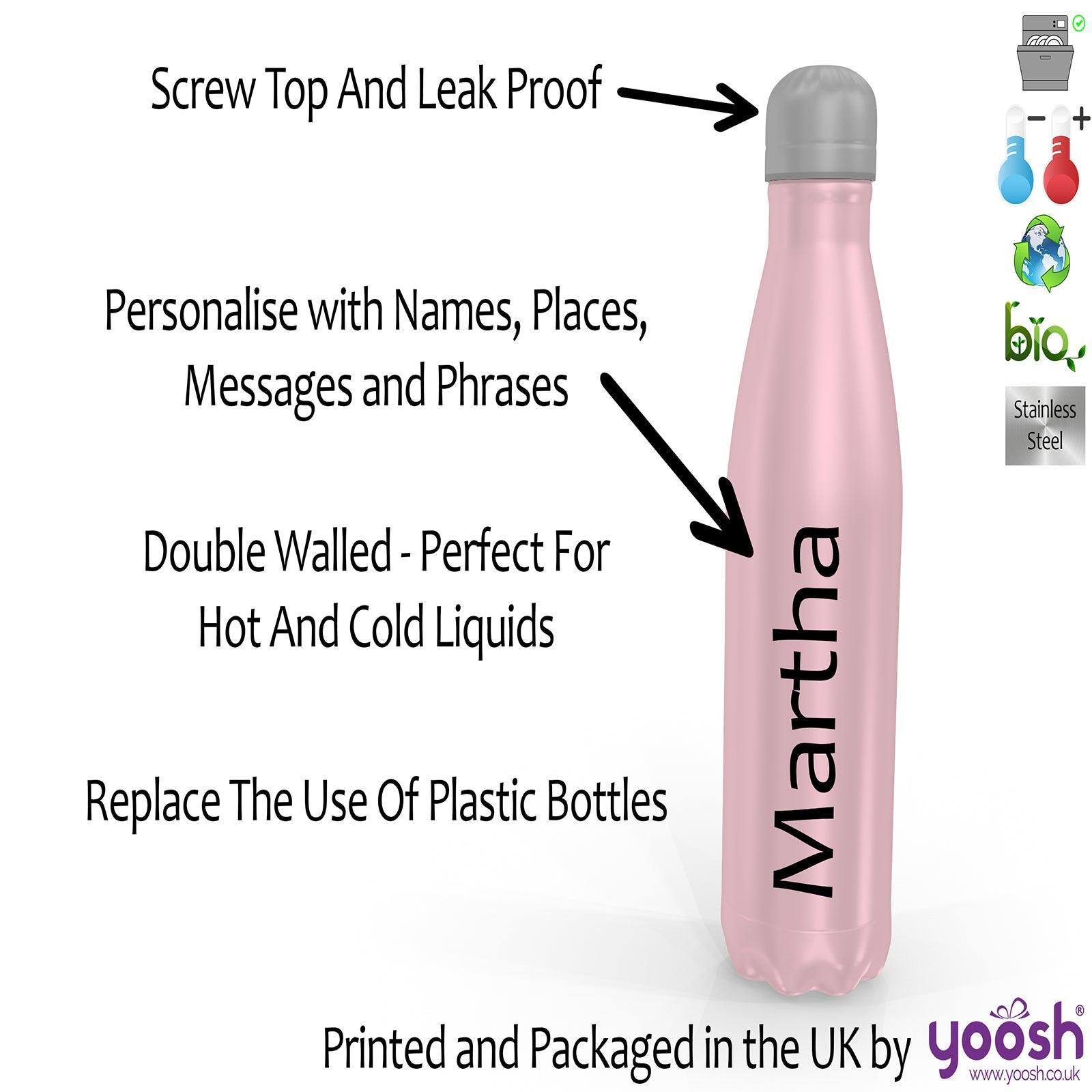 Stainless Steel Sports and Travel Insulated Bottle Cushioned Lap Trays by Yoosh