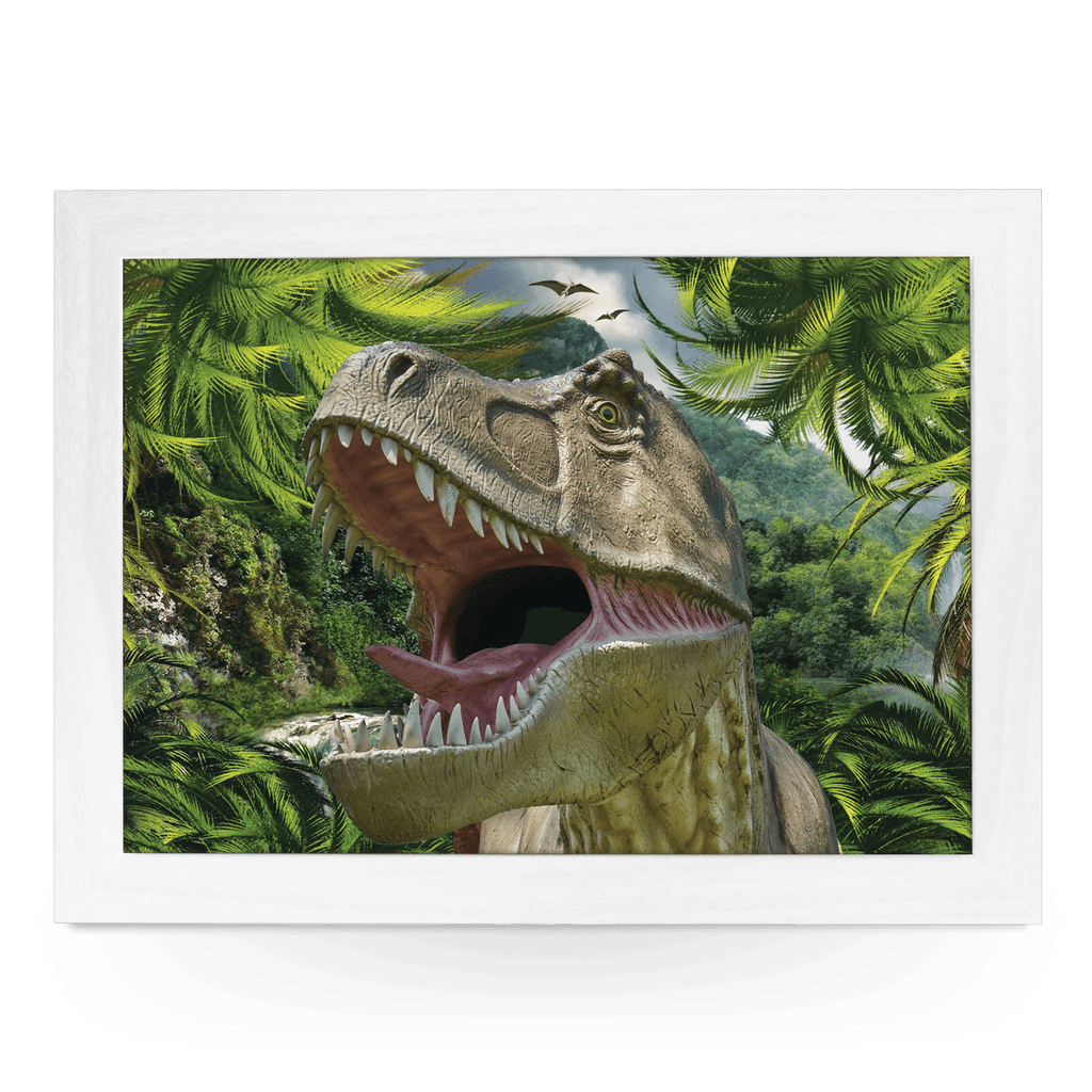 T-Rex Jurassic Forrest Lap Tray - L615 - Cushioned Lap Trays by Yoosh