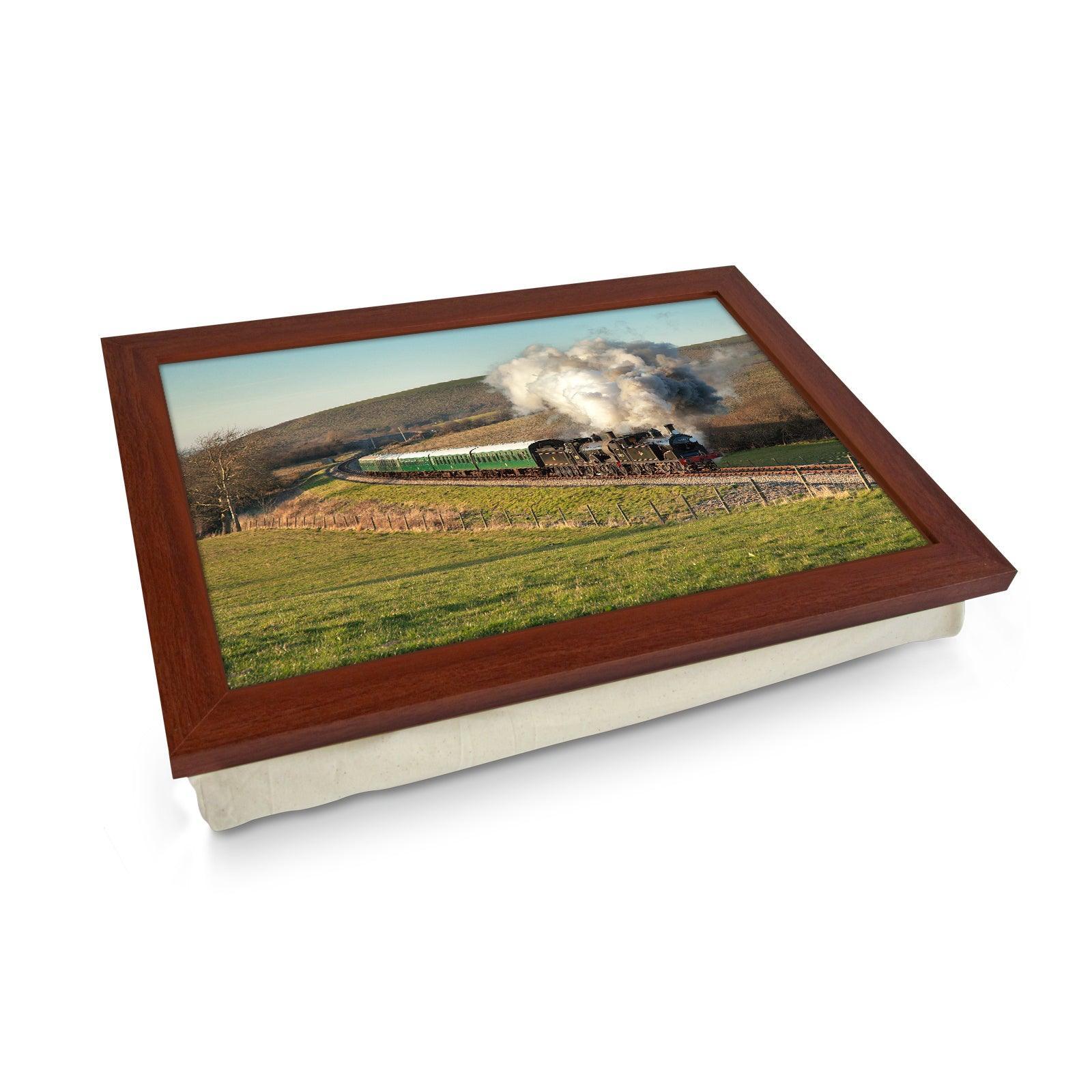 T9 and M7 Double heading on Swanage Railway Train Lap Tray - JFS00010 Personalised Lap Trays