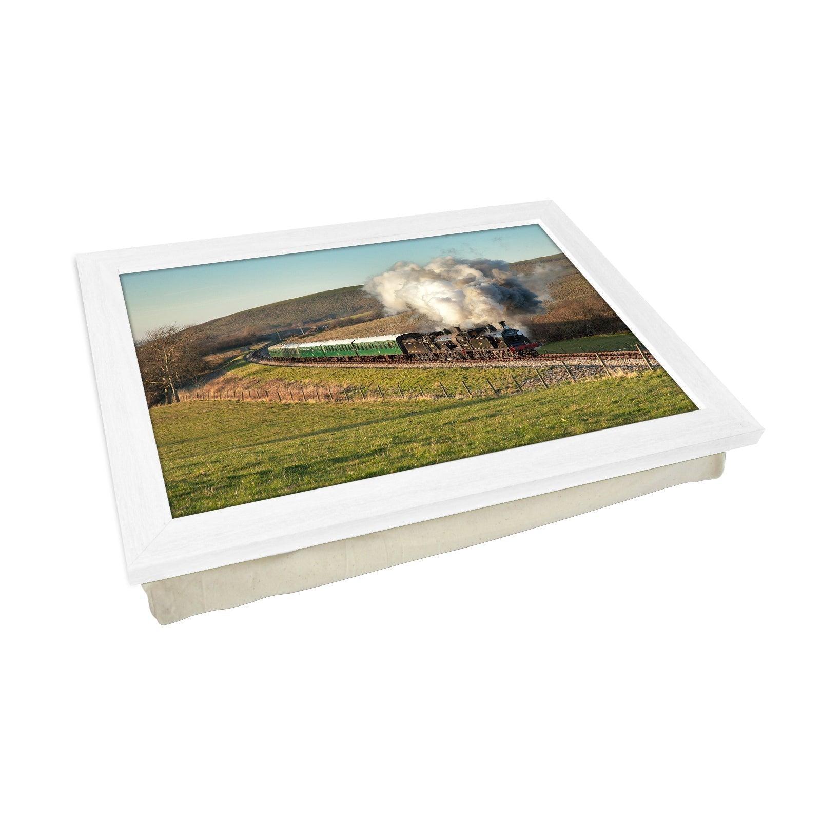 T9 and M7 Double heading on Swanage Railway Train Lap Tray - JFS00010 Personalised Lap Trays