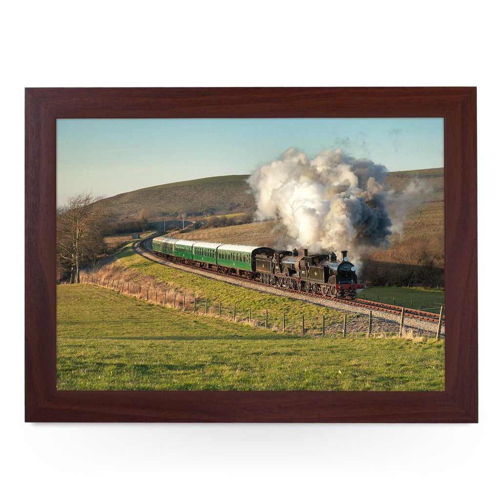 T9 and M7 Double heading on Swanage Railway Train Lap Tray - JFS00010 Personalised Lap Trays