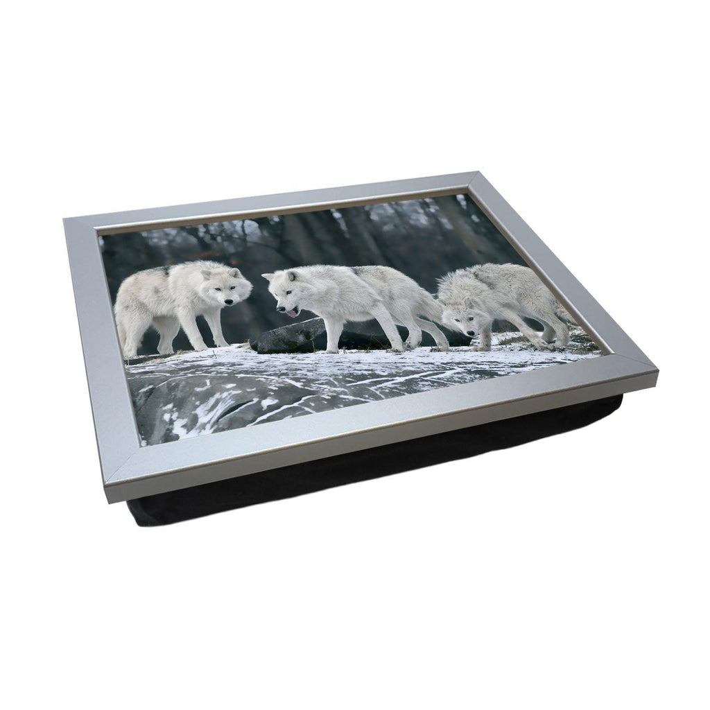 Three White Wolves Lap Tray - L003 - Yoosh