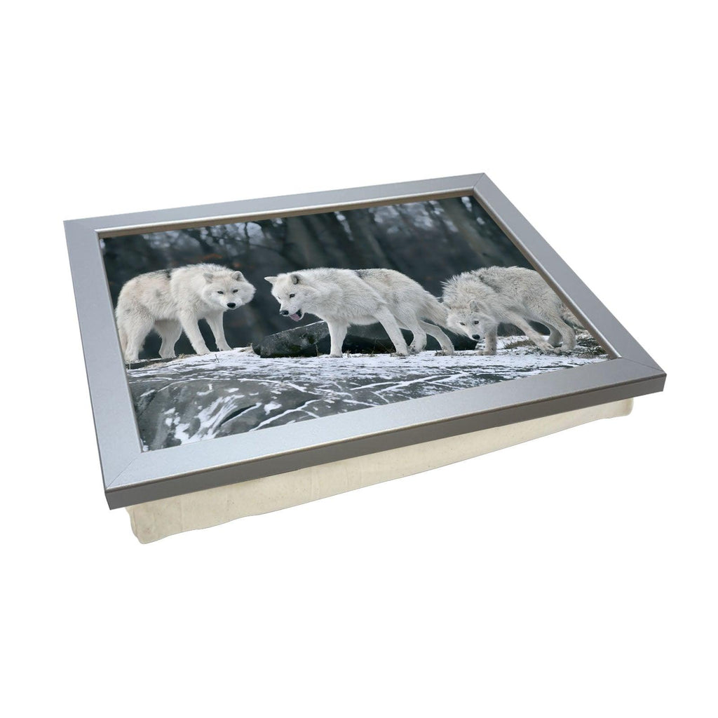 Three White Wolves Lap Tray - L003 - Yoosh