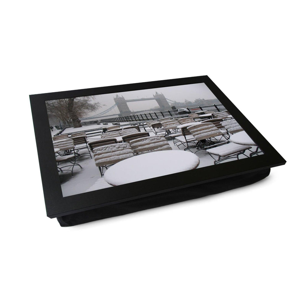 Tower Bridge in the Snow Lap Tray - L0078 Personalised Lap Trays