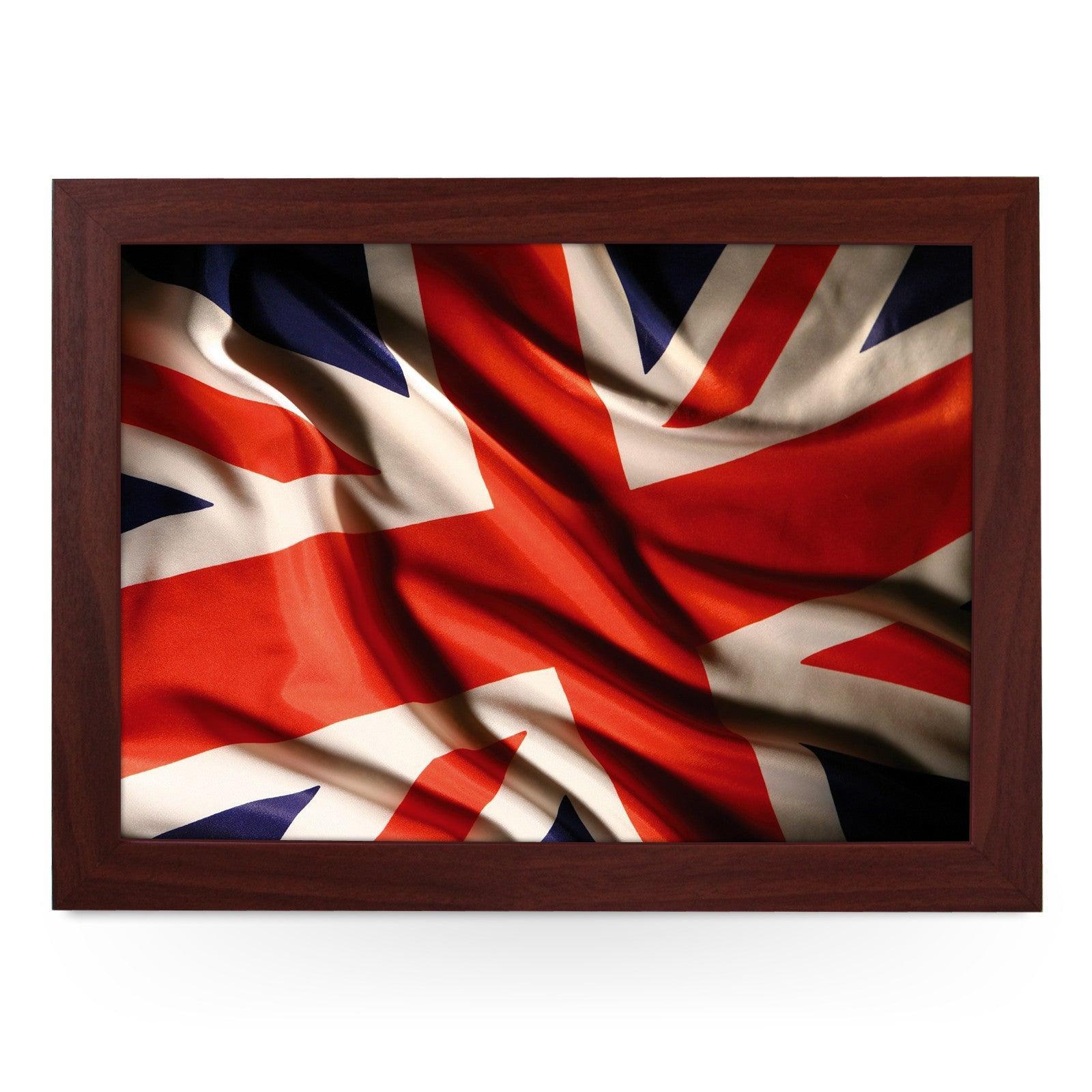 Union Jack Flag Material Lap Tray - L0240 Personalised Lap Trays