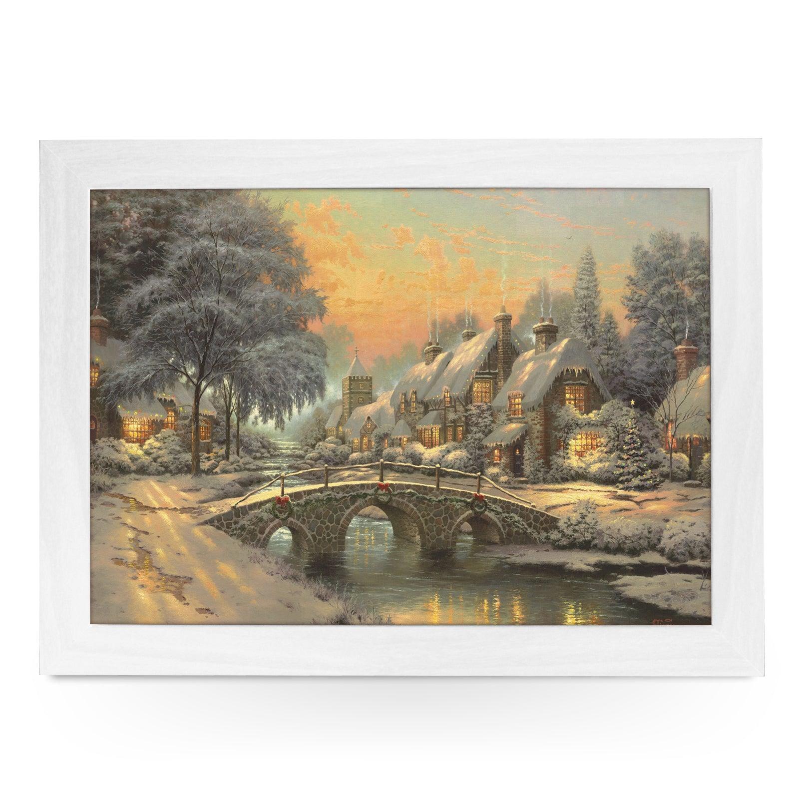 Victorian Christmas Bridge Scene Lap Tray - L0022 Personalised Lap Trays