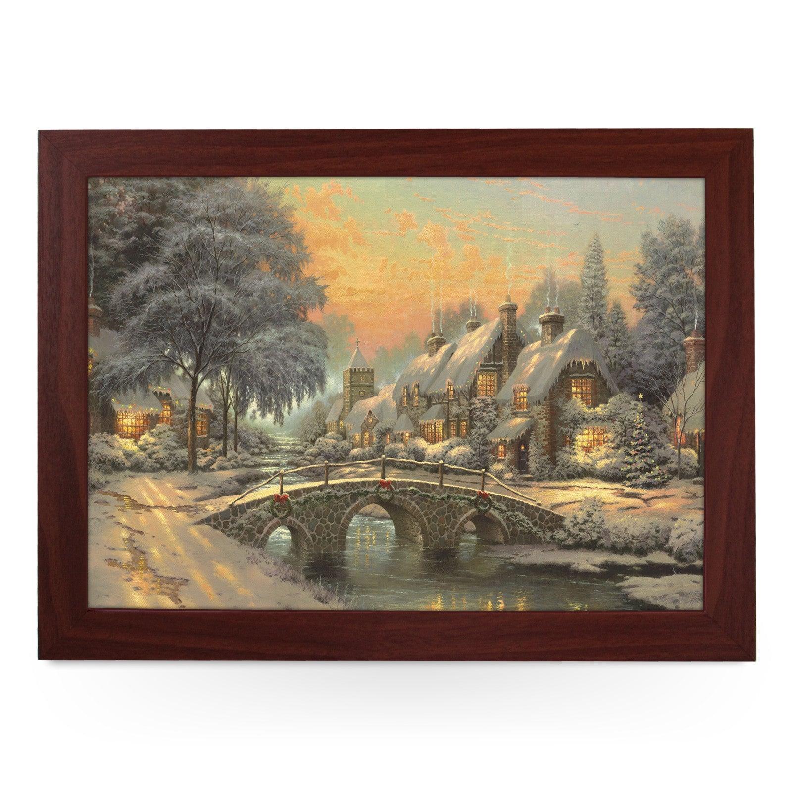 Victorian Christmas Bridge Scene Lap Tray - L0022 Personalised Lap Trays