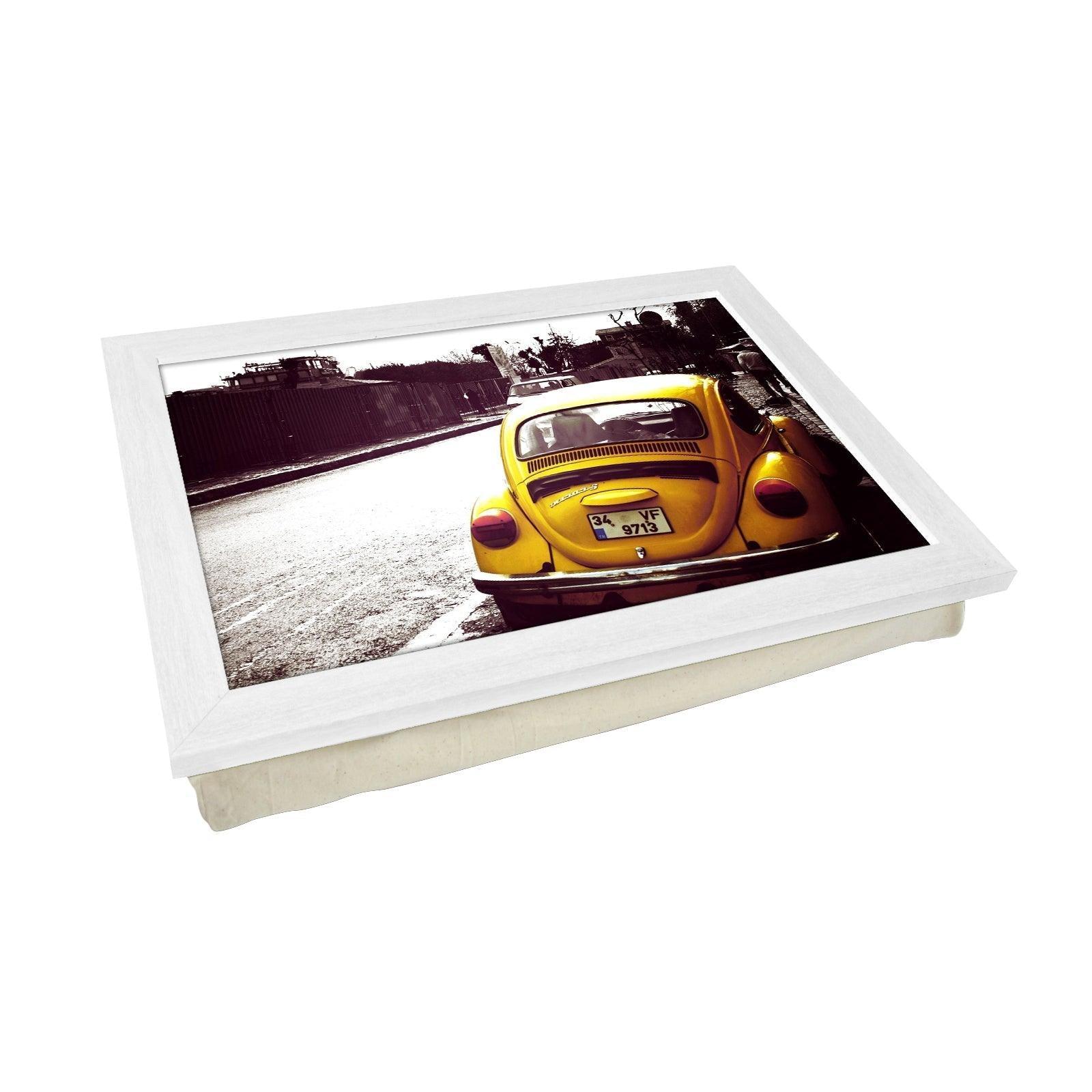 VW Beetle Yellow Lap Tray - L0236 Personalised Lap Trays