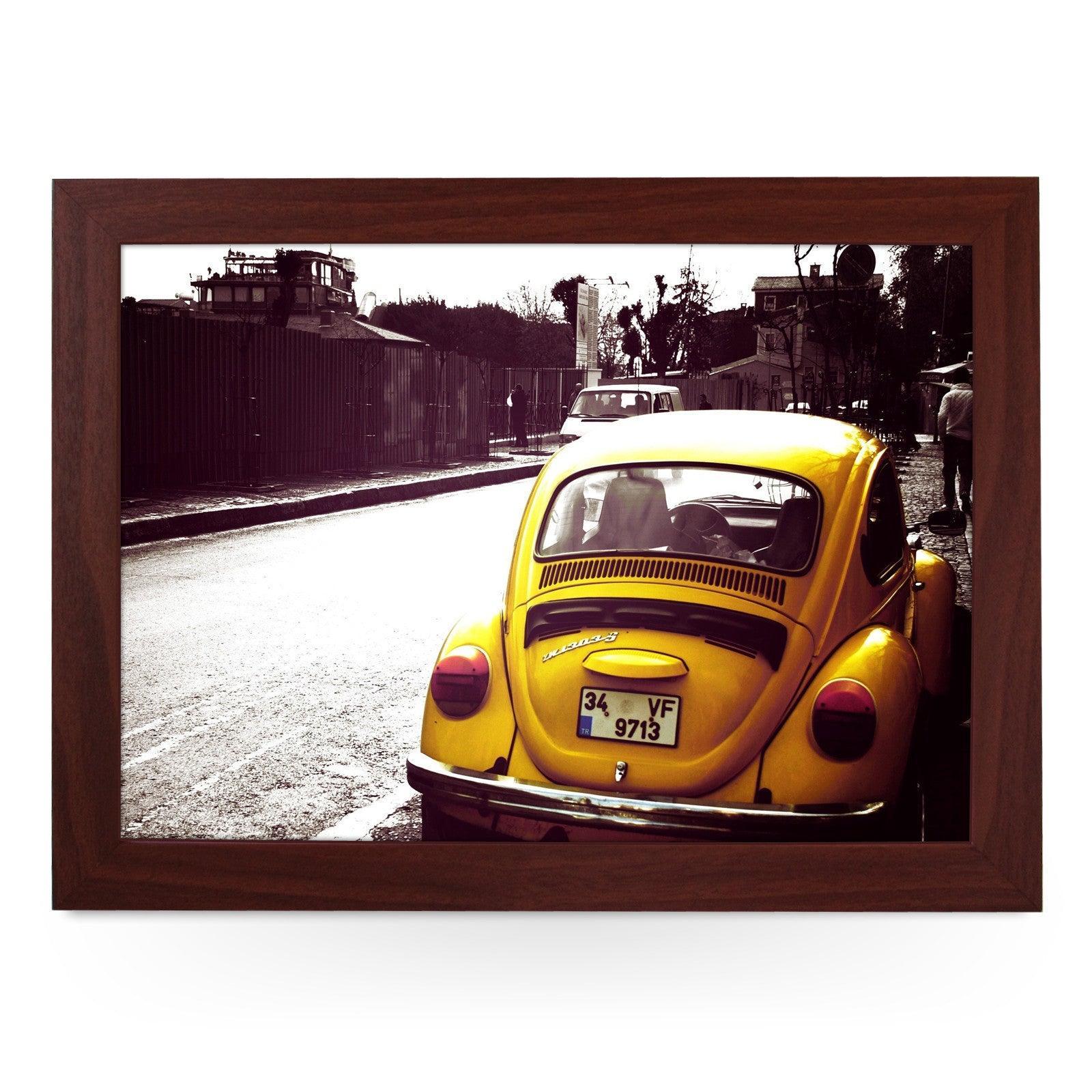 VW Beetle Yellow Lap Tray - L0236 Personalised Lap Trays