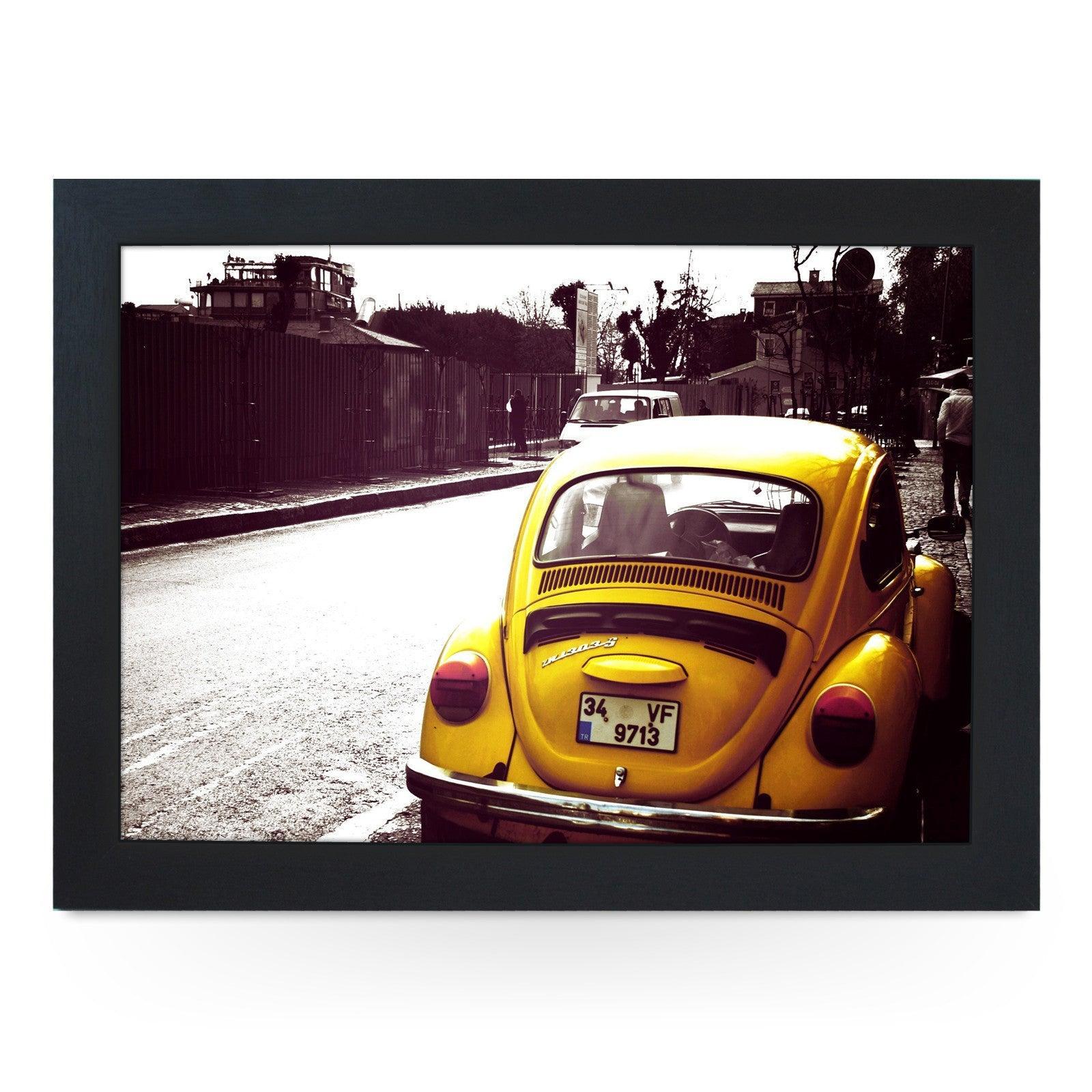 VW Beetle Yellow Lap Tray - L0236 Personalised Lap Trays
