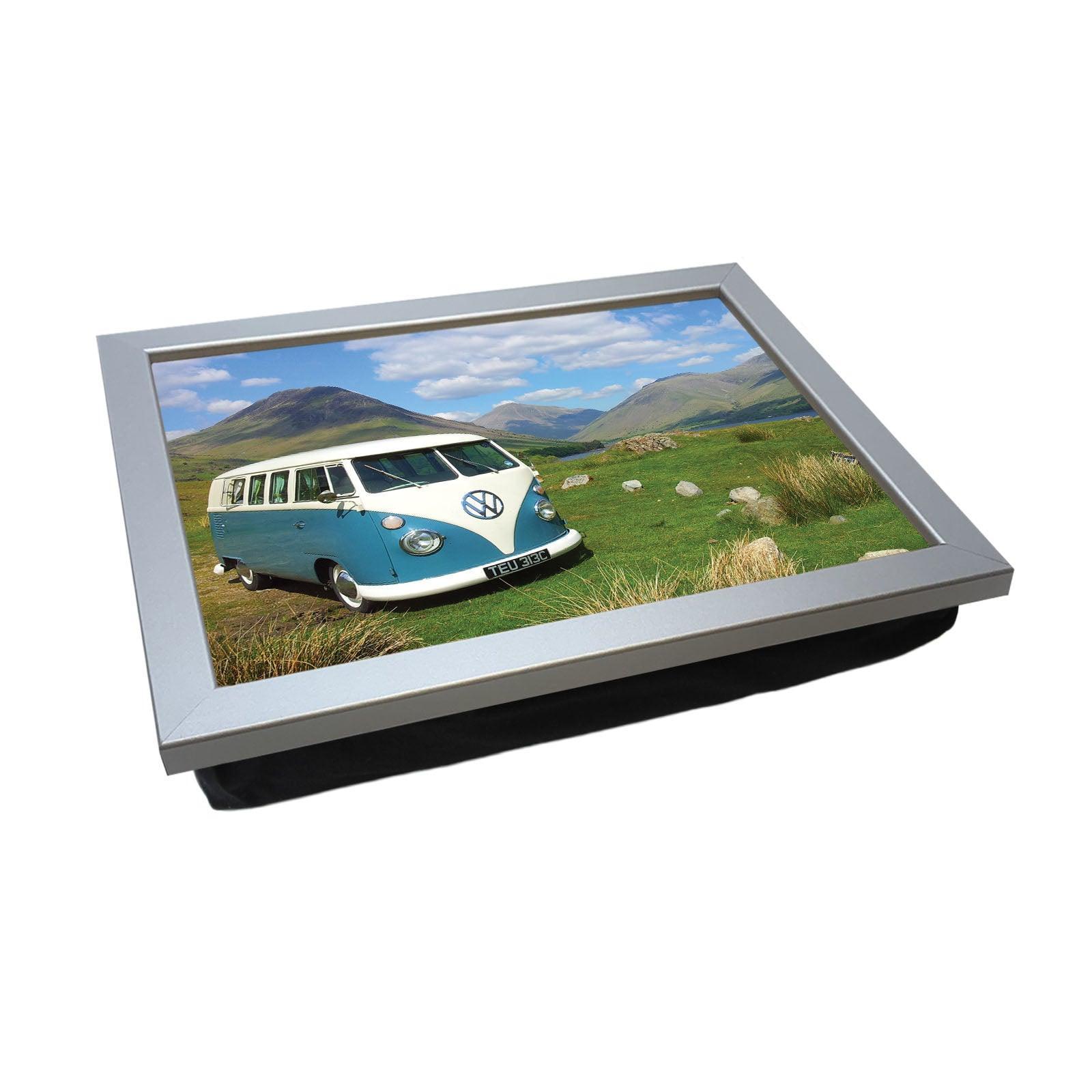 VW Camper in Blue on Hillside Lap Tray - L0166 - Yoosh